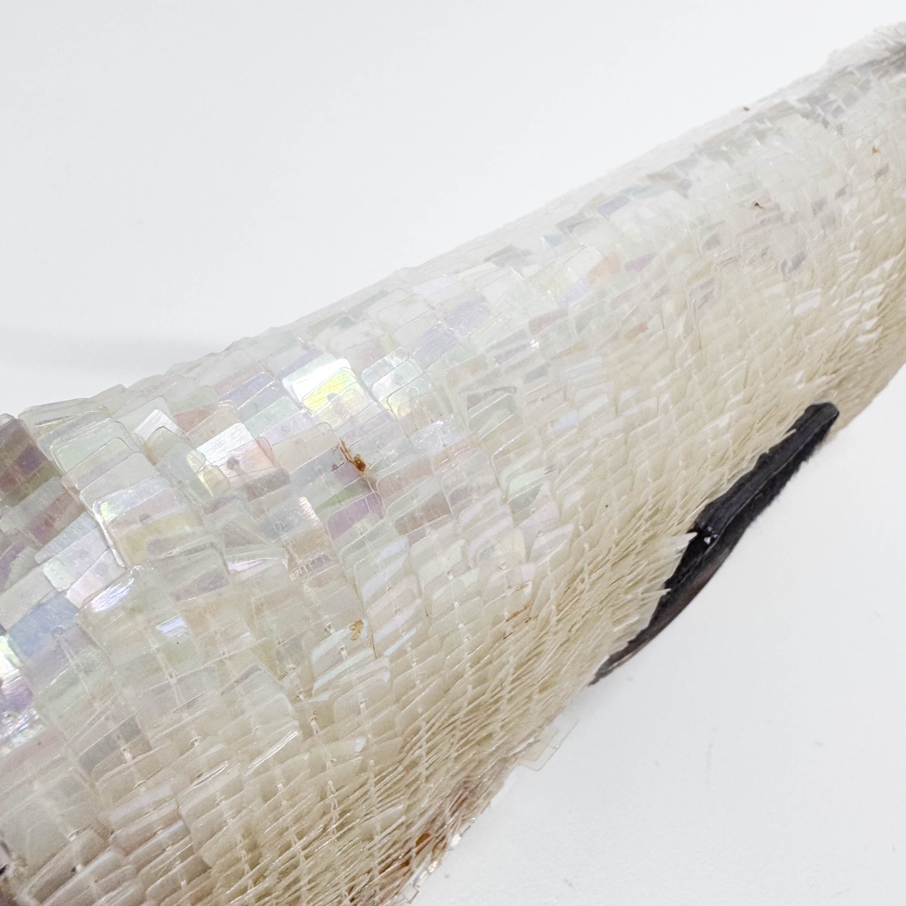 Baguette White Sequin Shoulder Bag