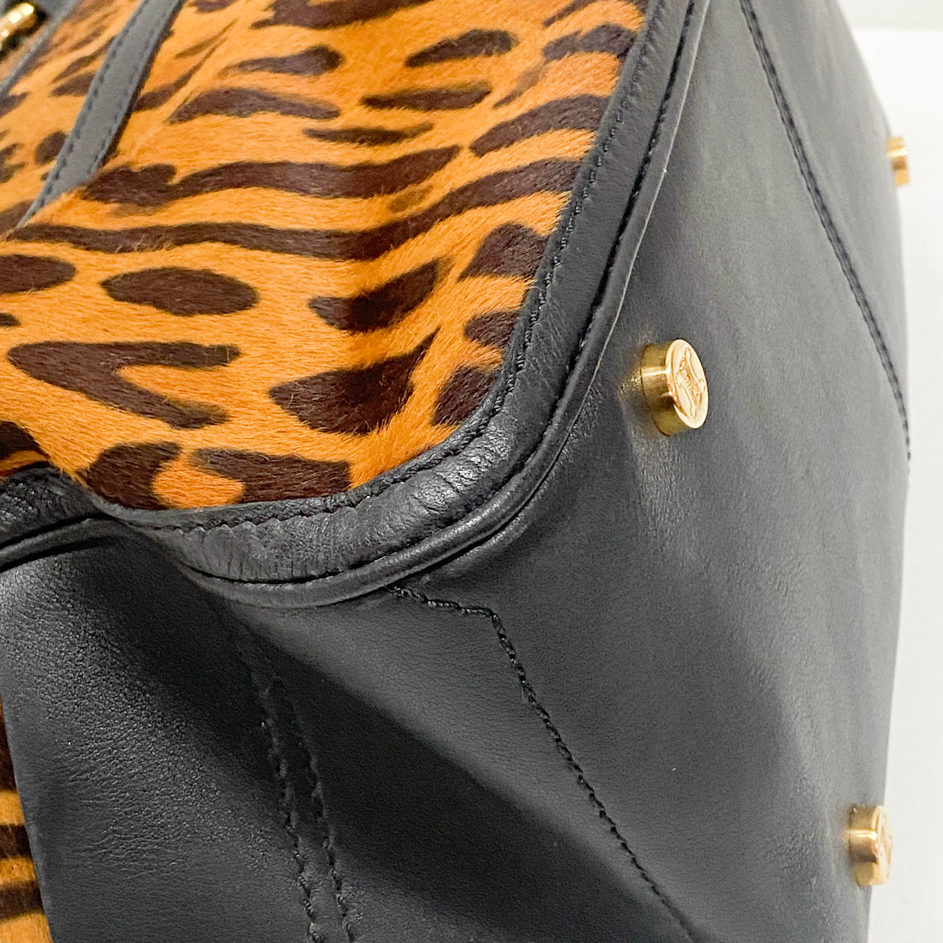 Leopard Print Pony Hair Bag