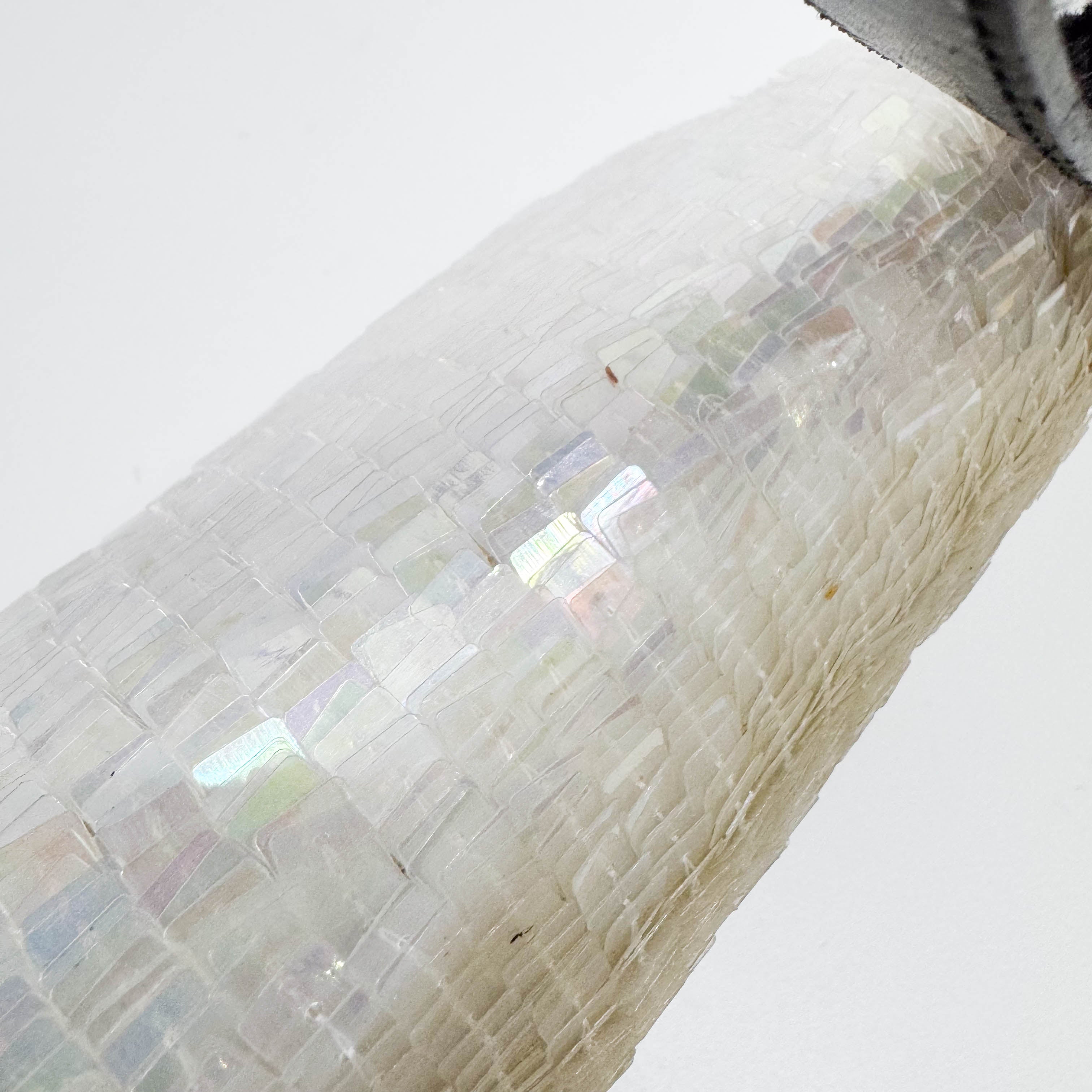 Baguette White Sequin Shoulder Bag