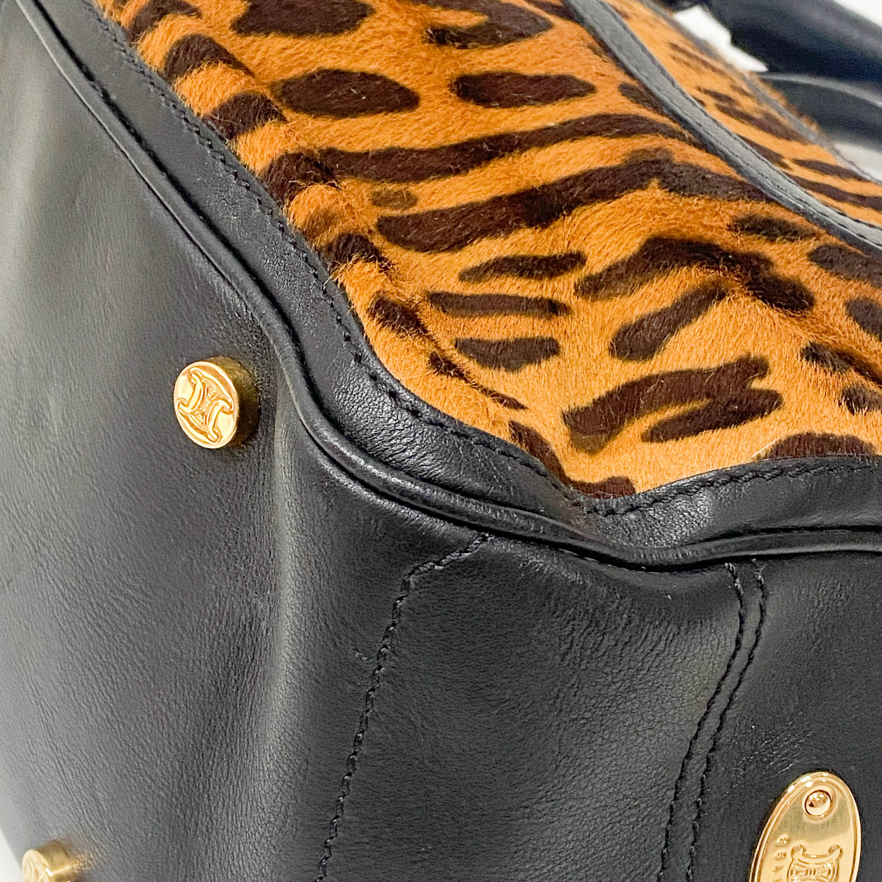 Leopard Print Pony Hair Bag
