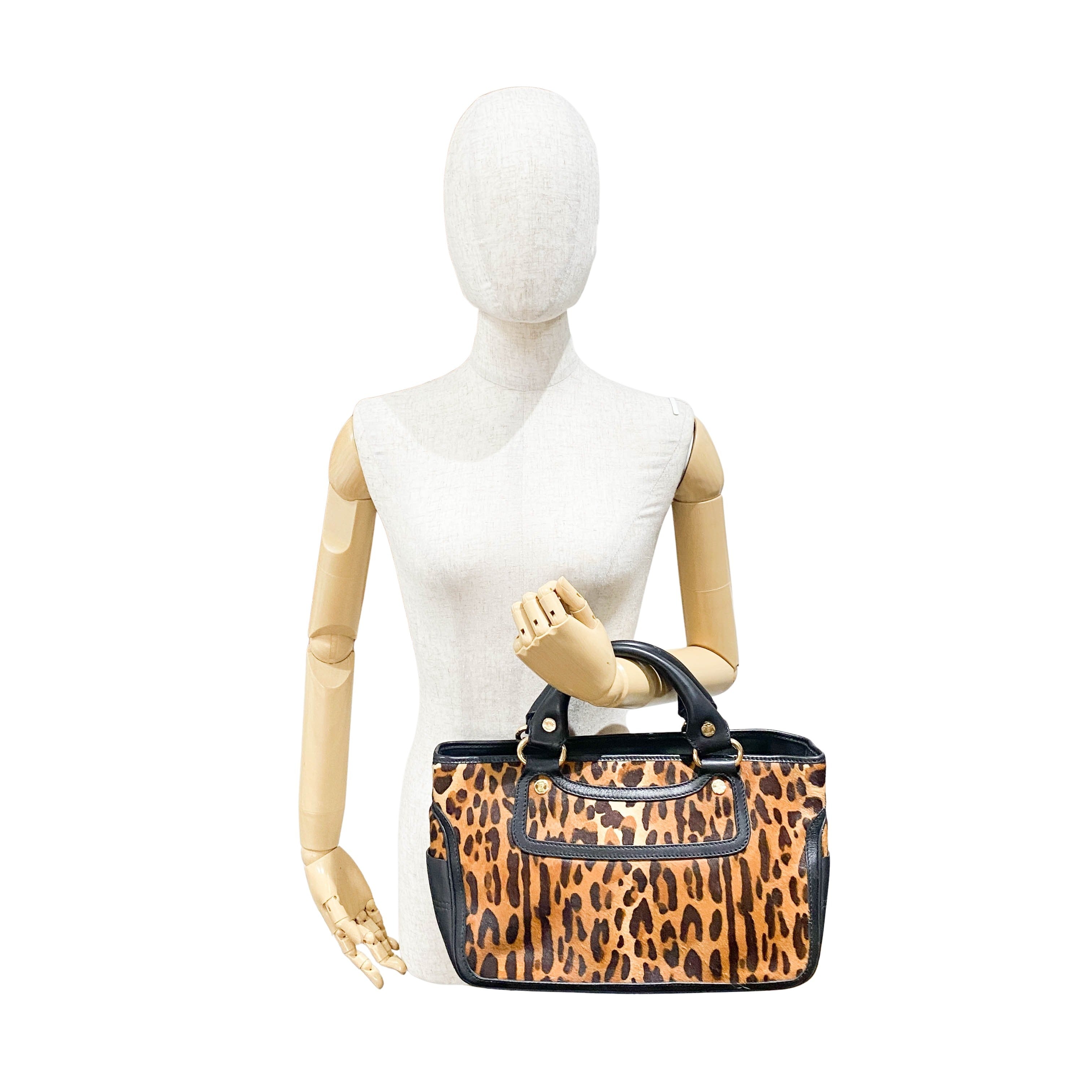 Leopard Print Pony Hair Bag