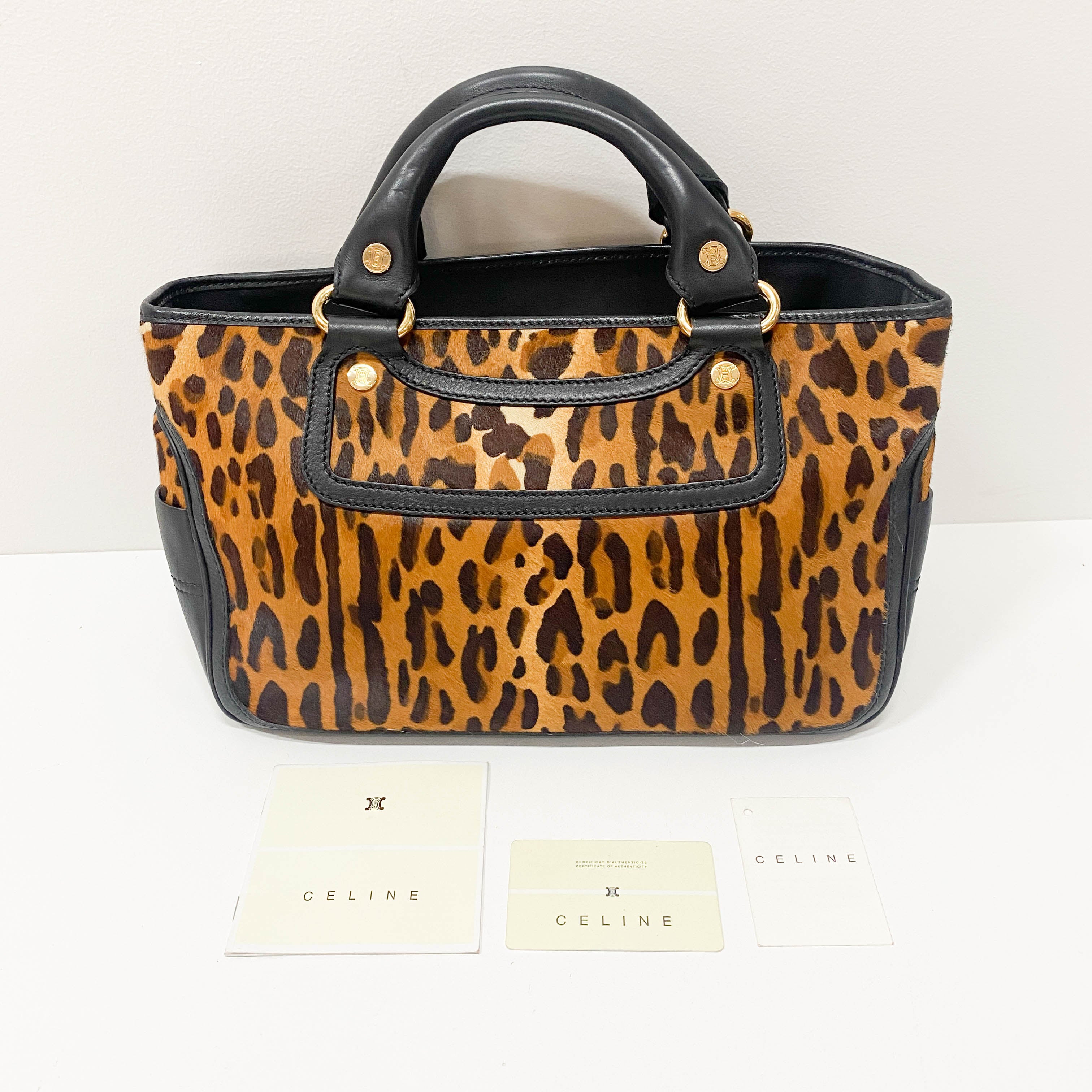 Leopard Print Pony Hair Bag