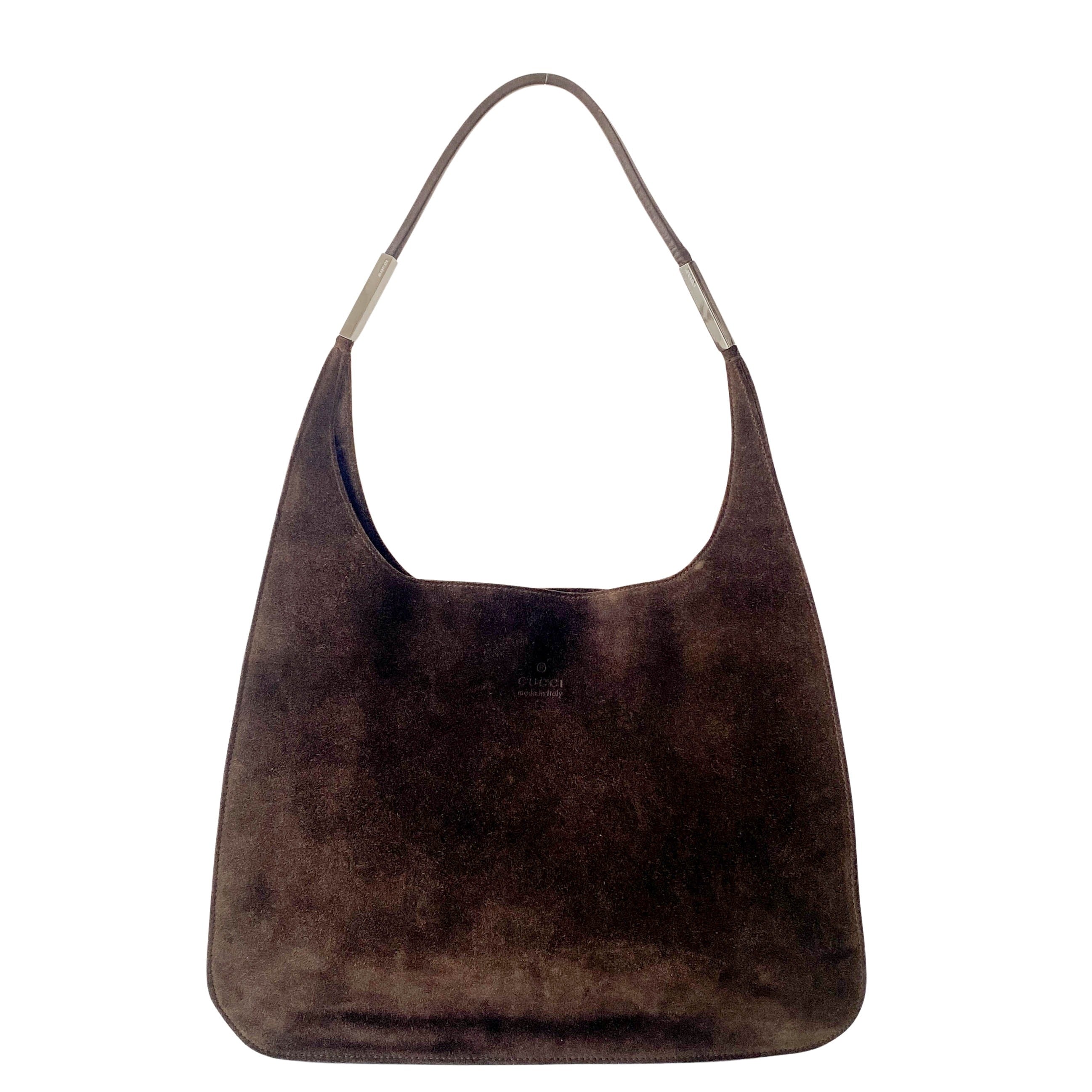 Brown Suede Shoulder Bag