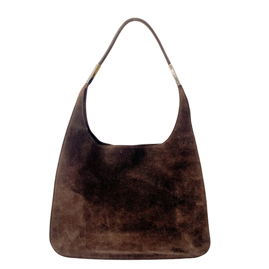 Brown Suede Shoulder Bag