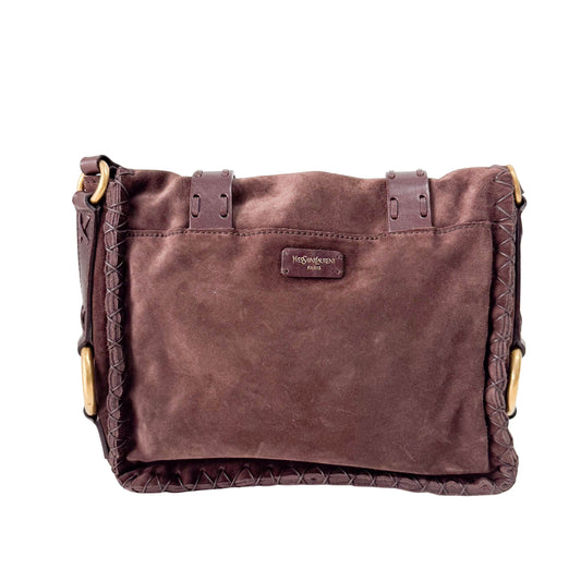 Brown Suede Shoulder Bag