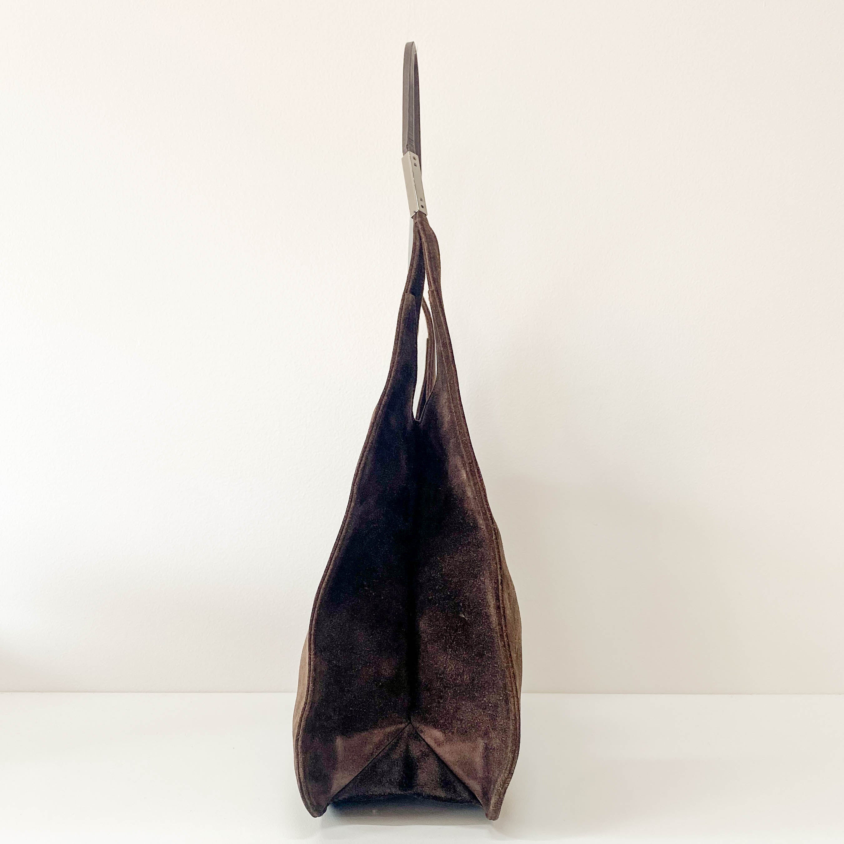 Brown Suede Shoulder Bag