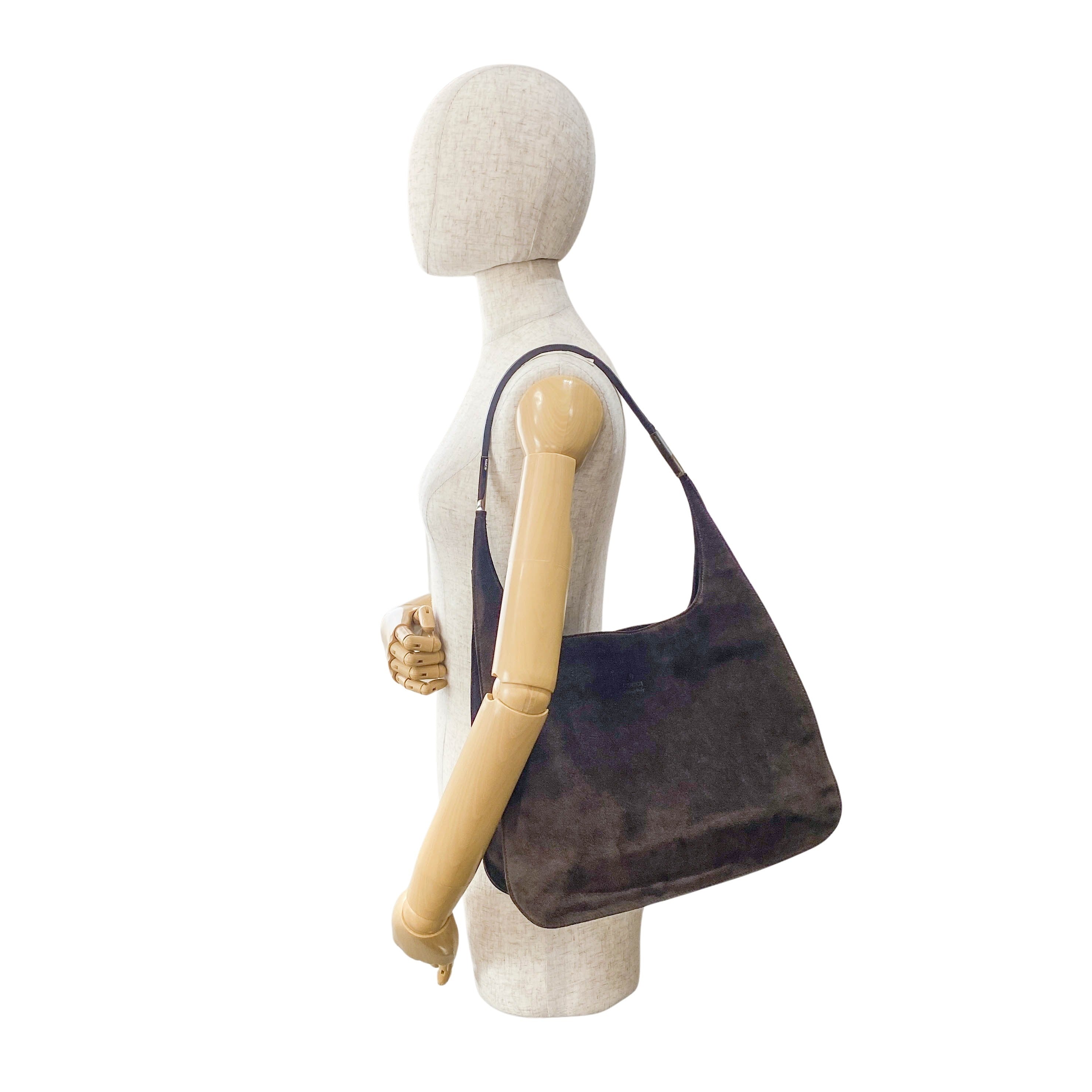 Brown Suede Shoulder Bag