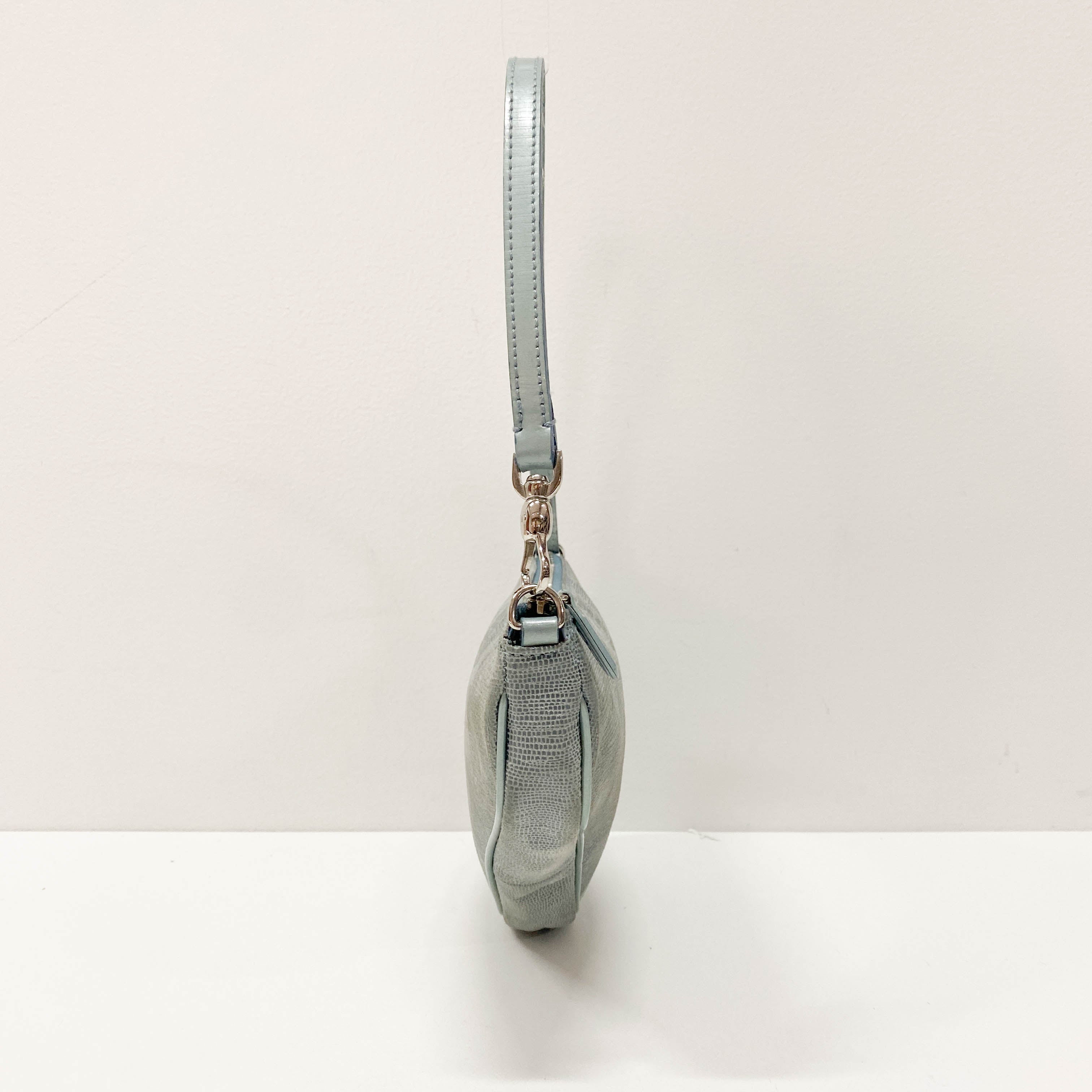 Saddle Blue Lizard Bag