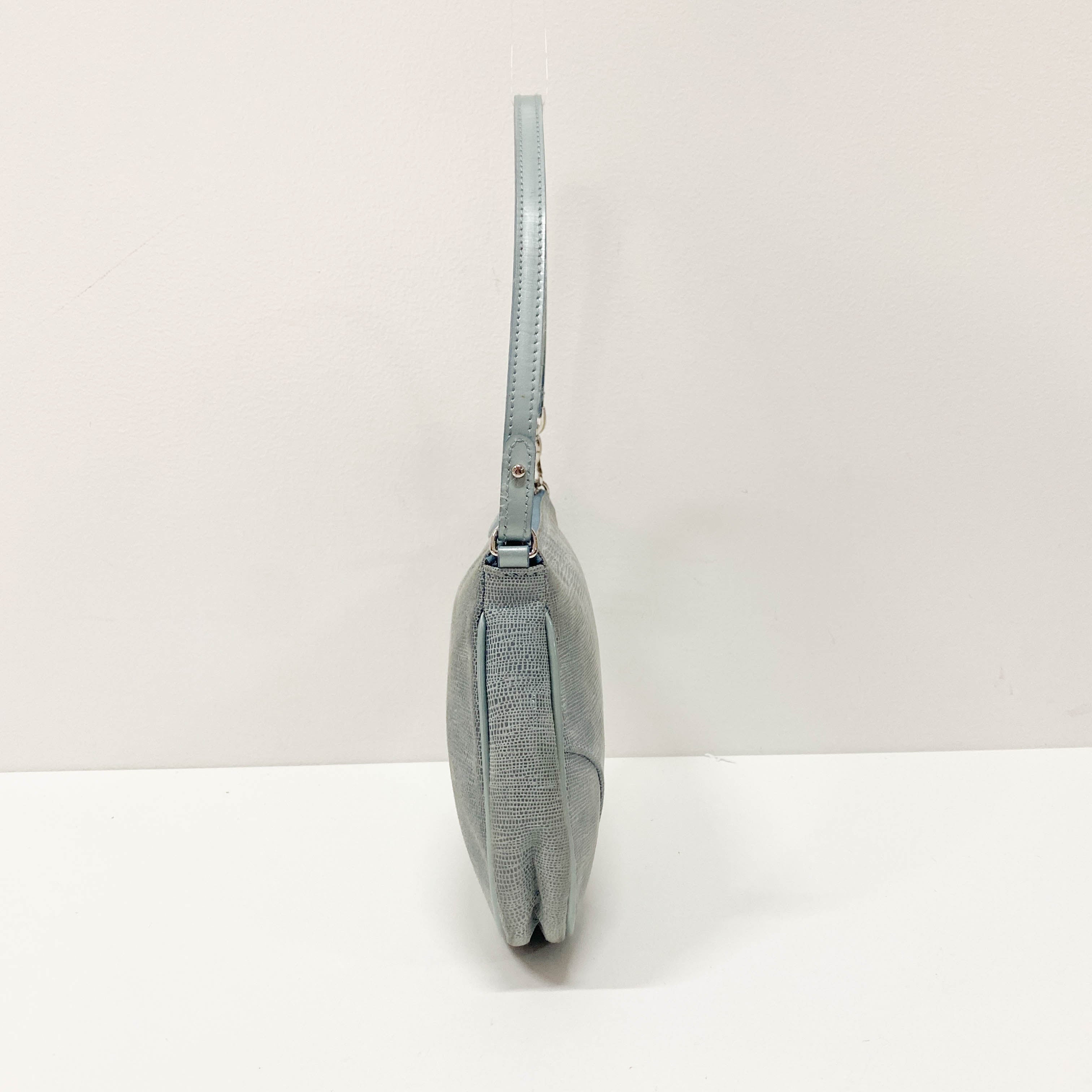 Saddle Blue Lizard Bag