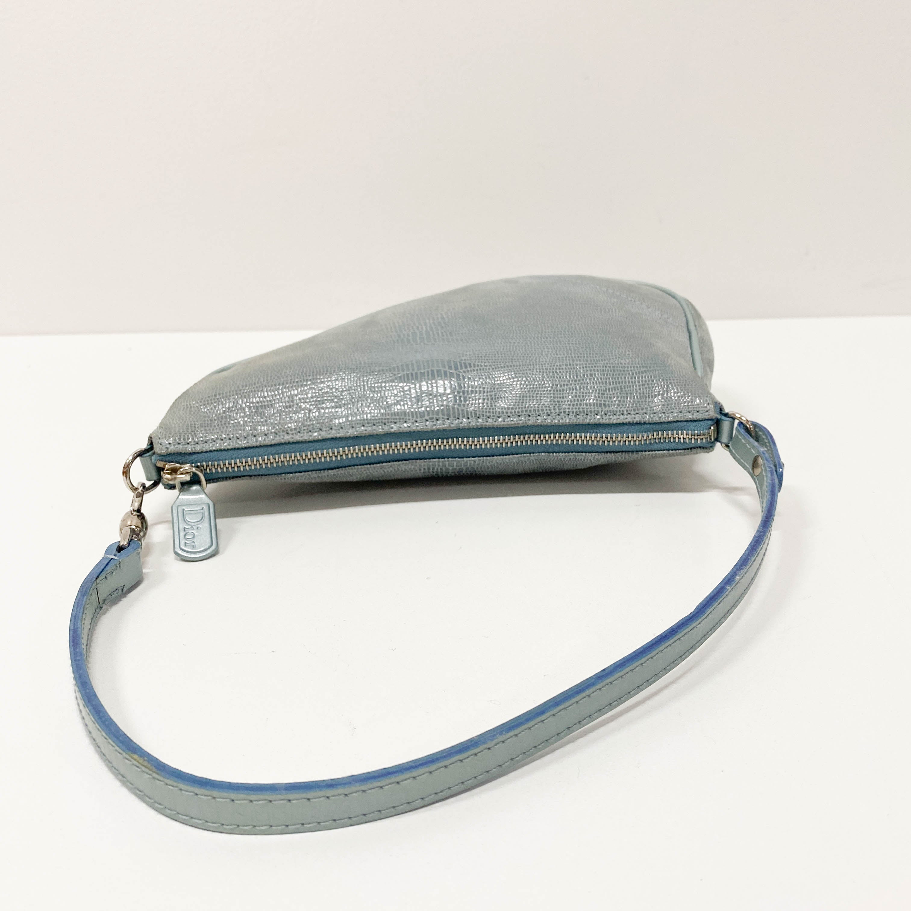 Saddle Blue Lizard Bag