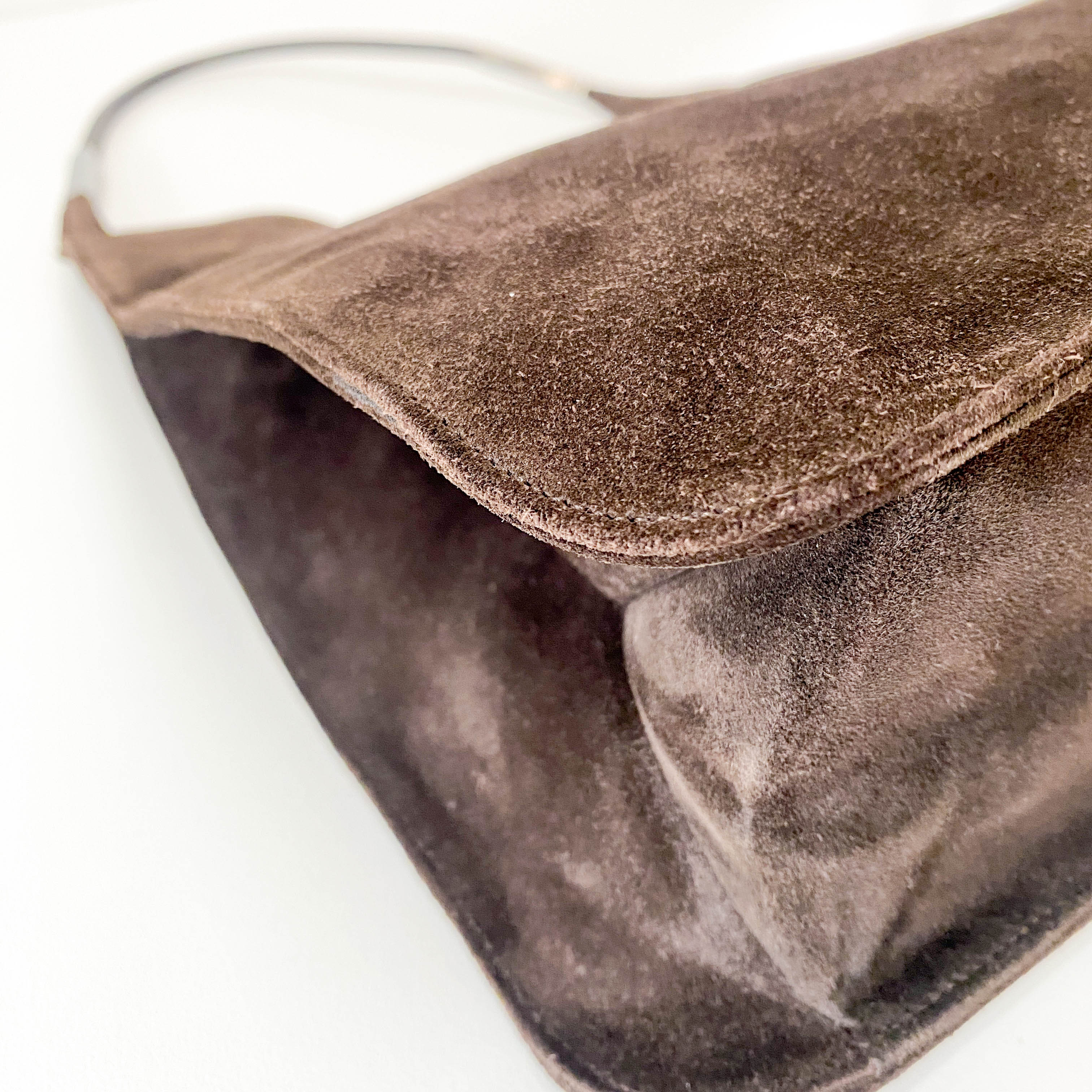 Brown Suede Shoulder Bag
