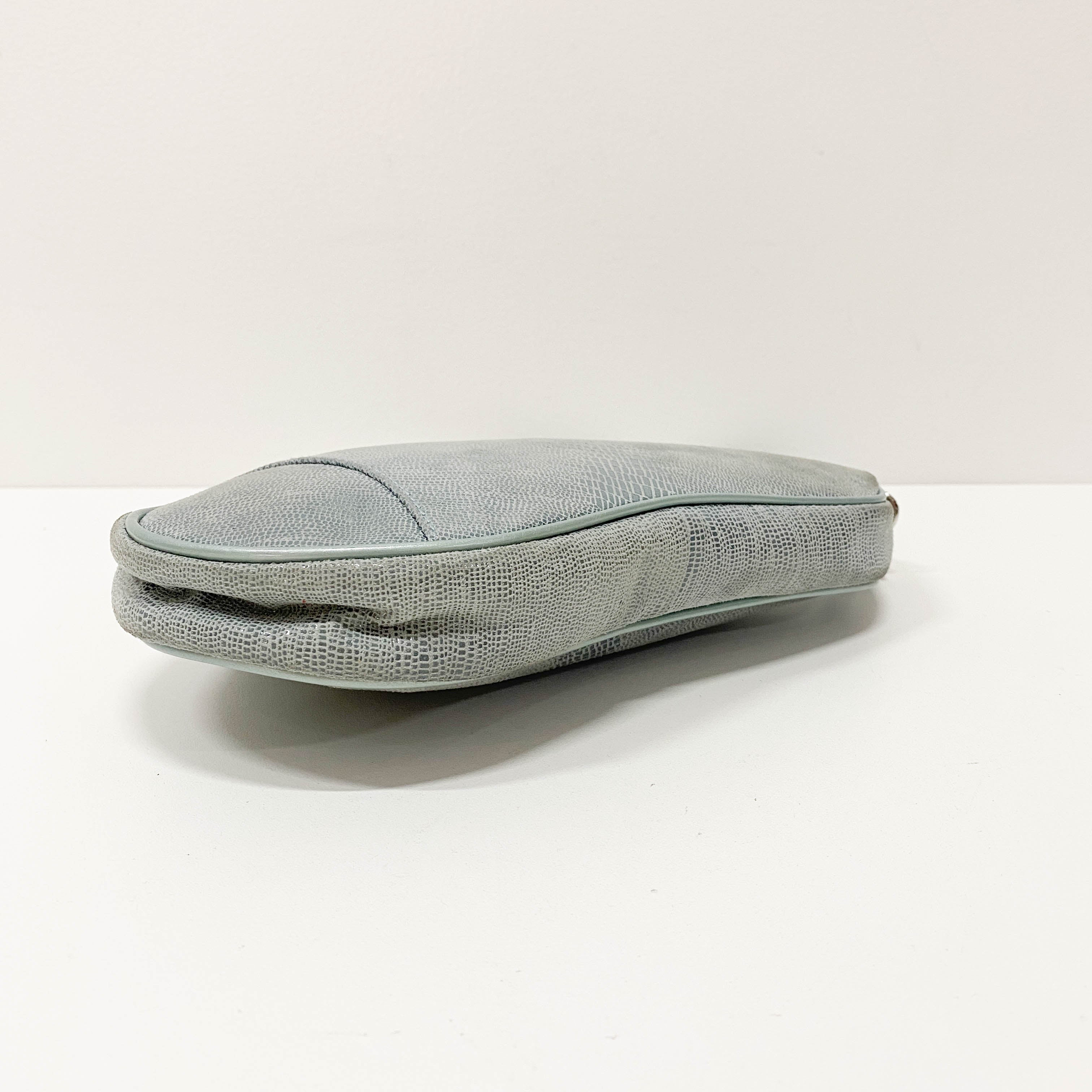 Saddle Blue Lizard Bag