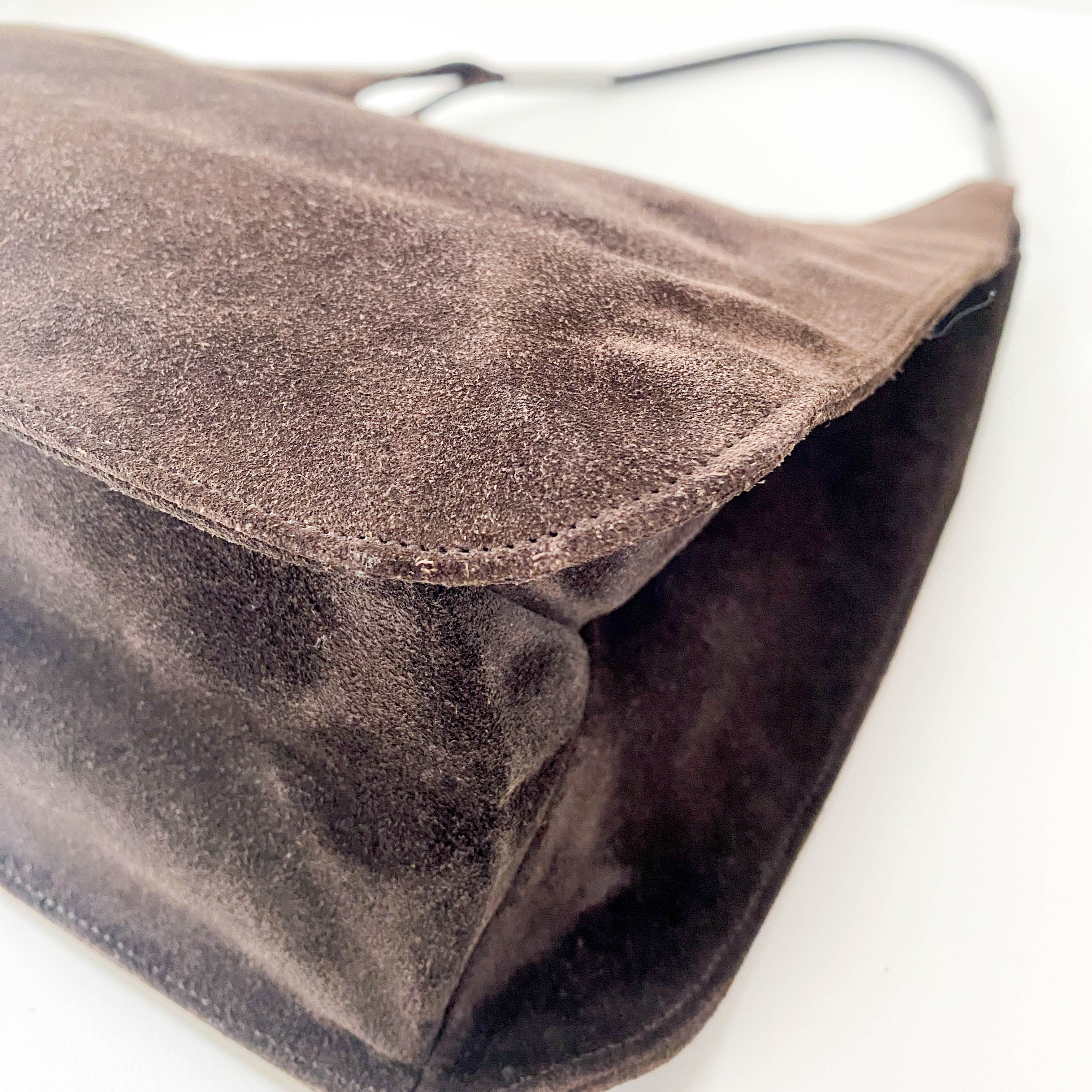 Brown Suede Shoulder Bag