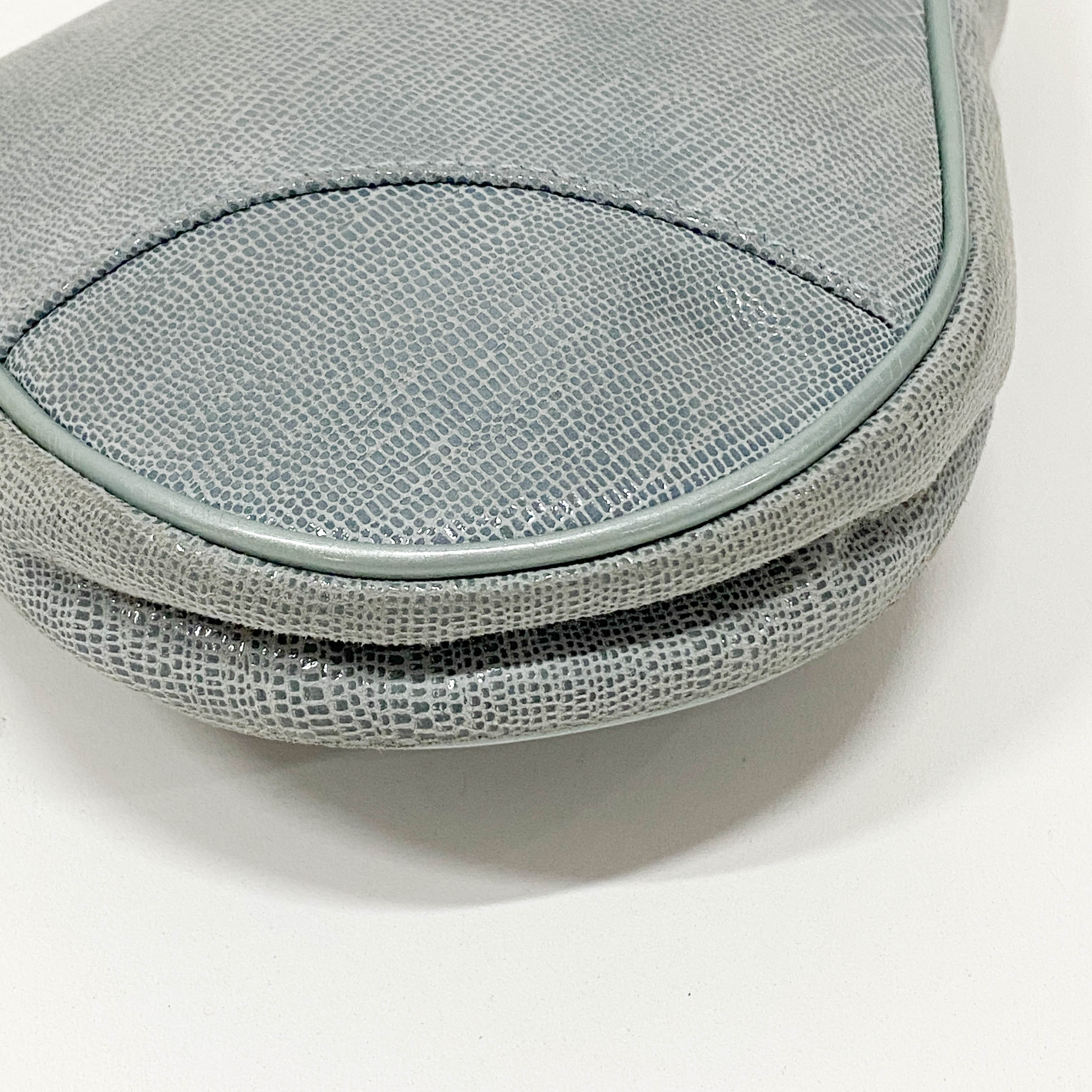 Saddle Blue Lizard Bag