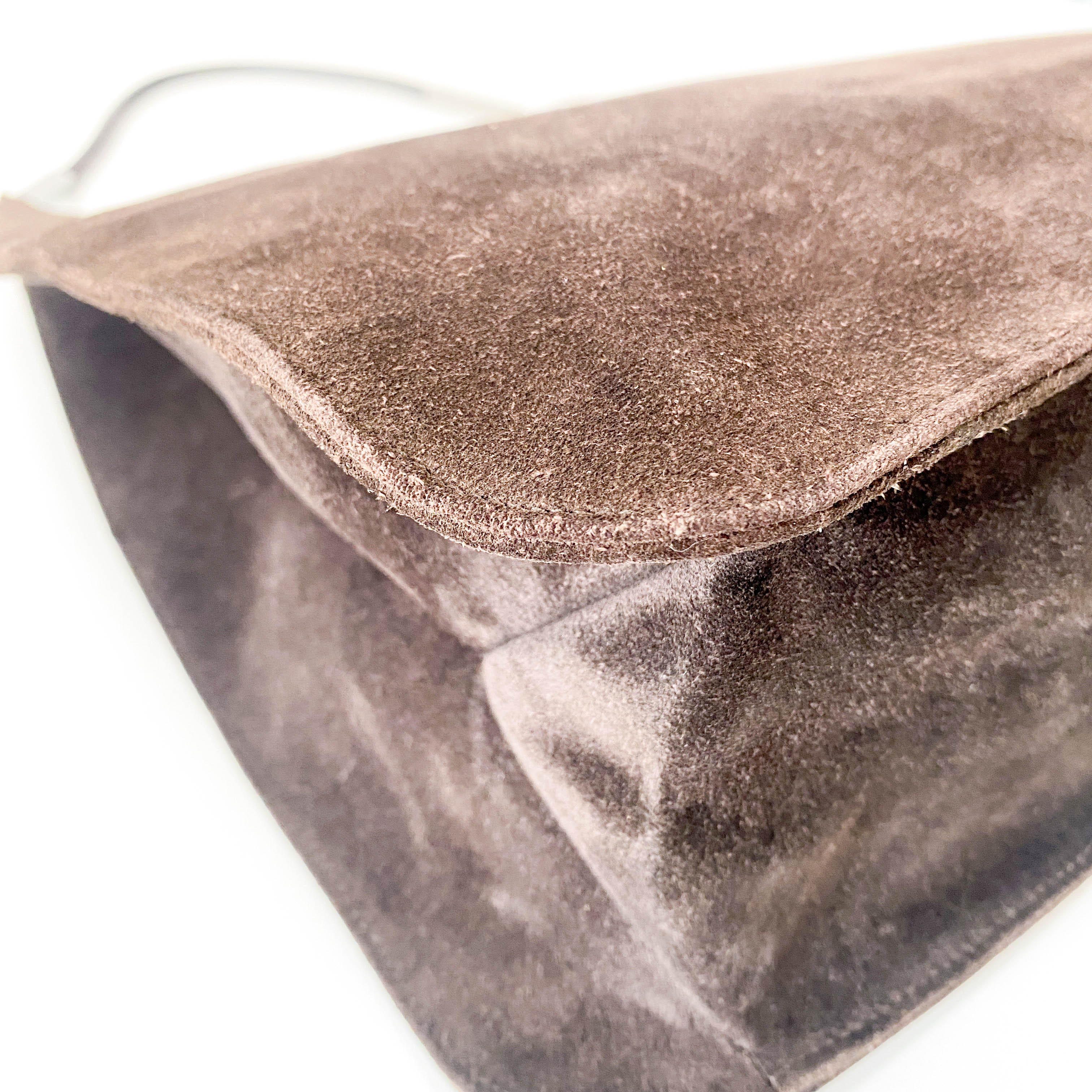 Brown Suede Shoulder Bag