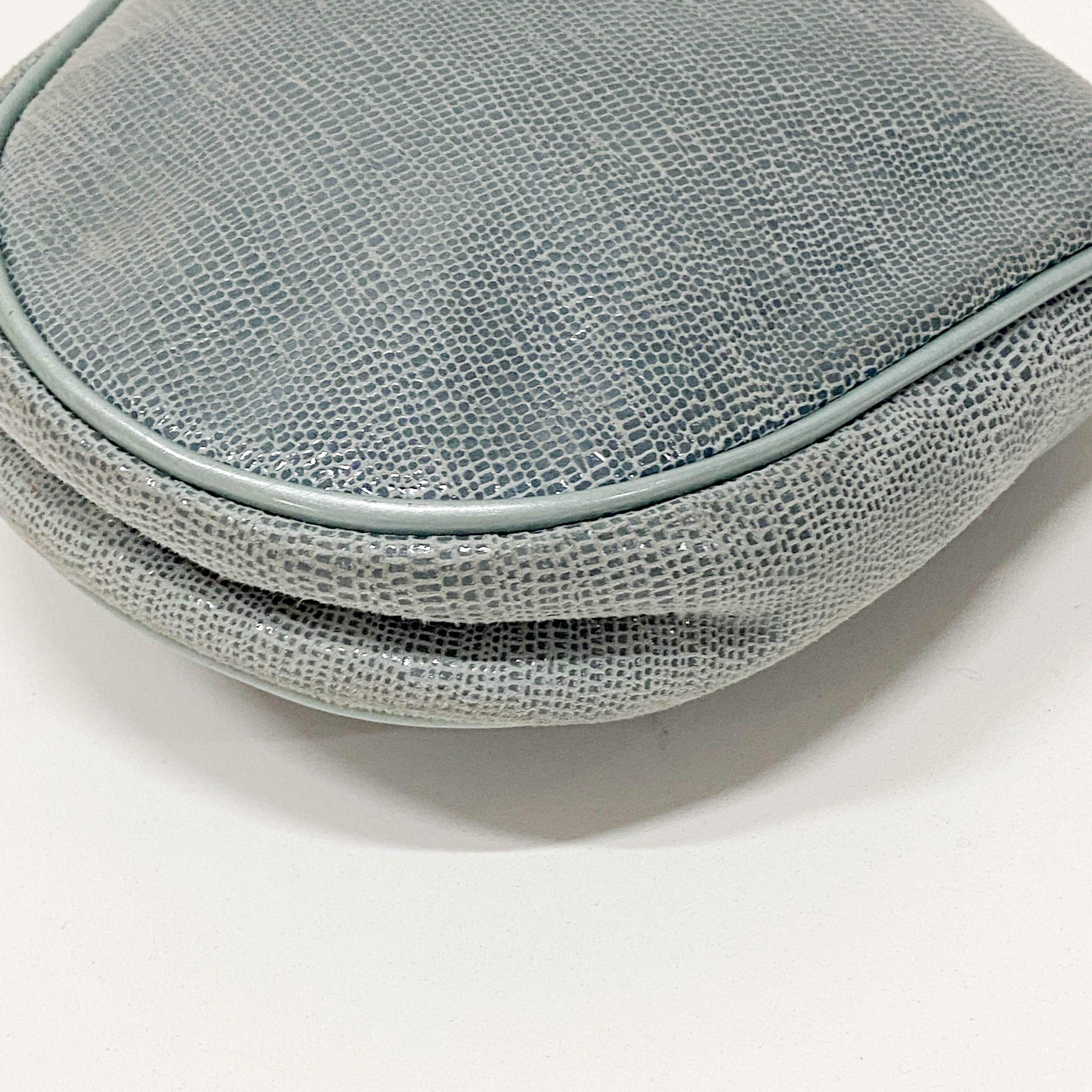 Saddle Blue Lizard Bag