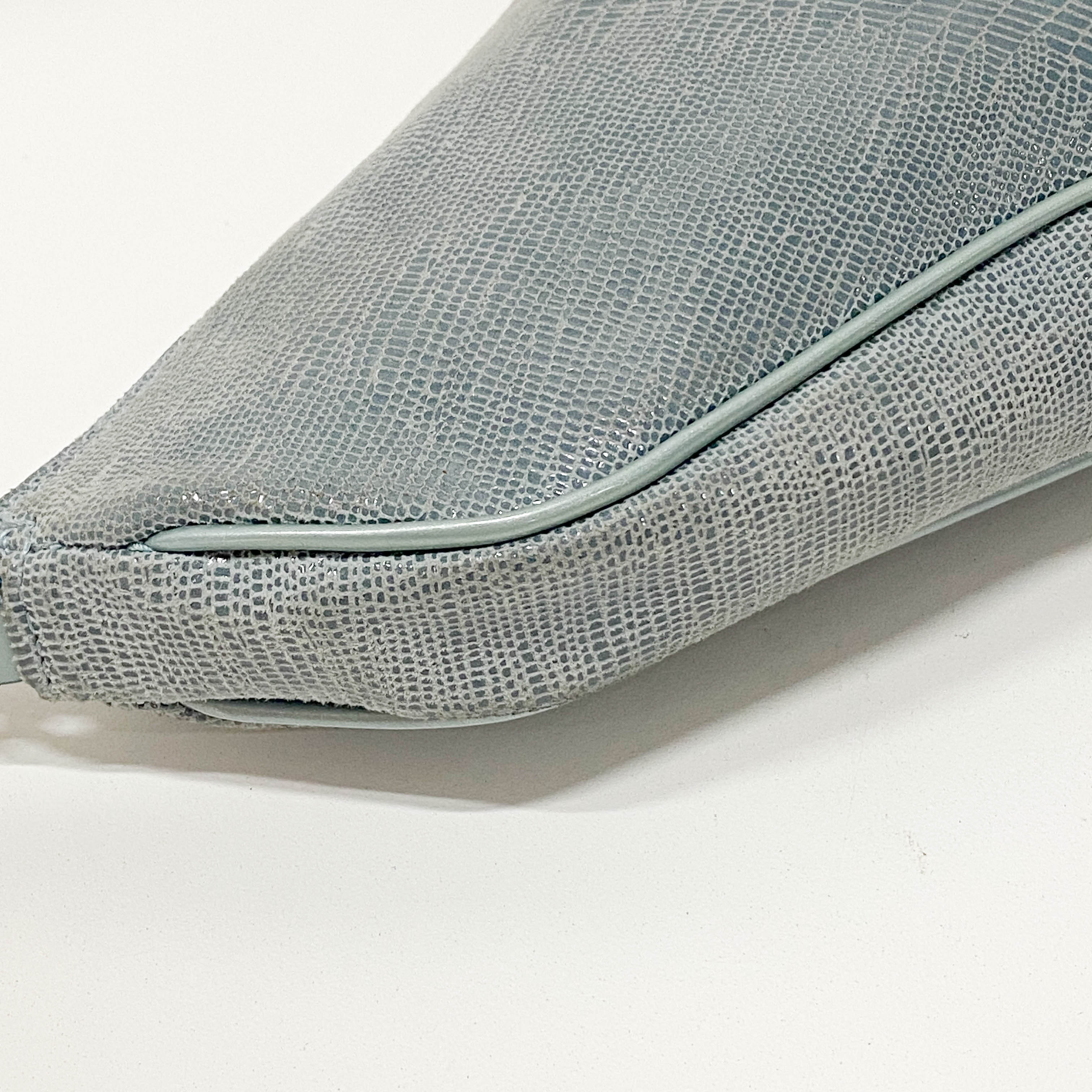 Saddle Blue Lizard Bag