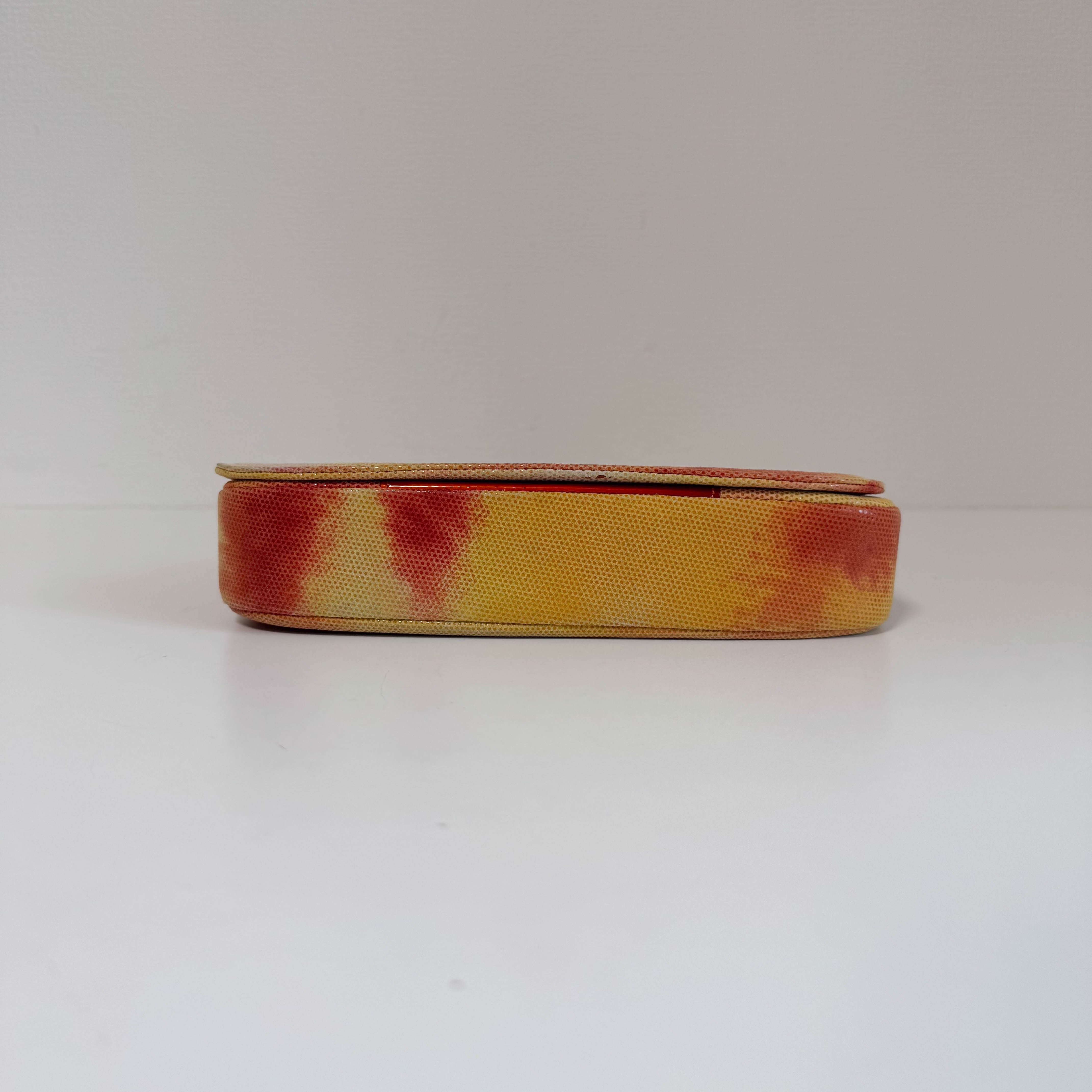 Malice Pearl Mini Leather Orange Shoulder Bag