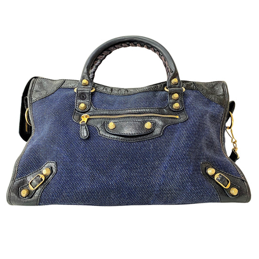 The City Navy Denim Bag