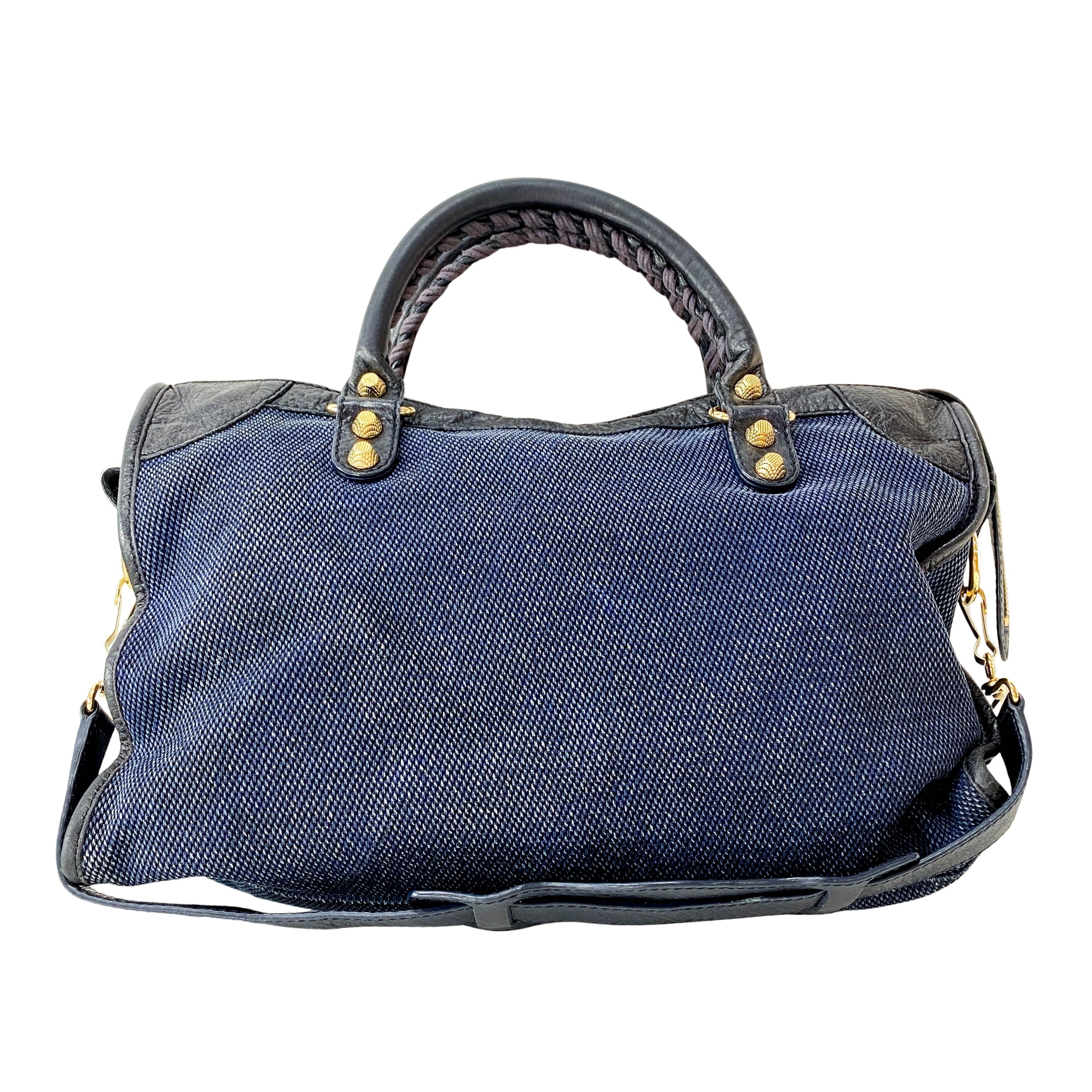 The City Navy Denim Bag