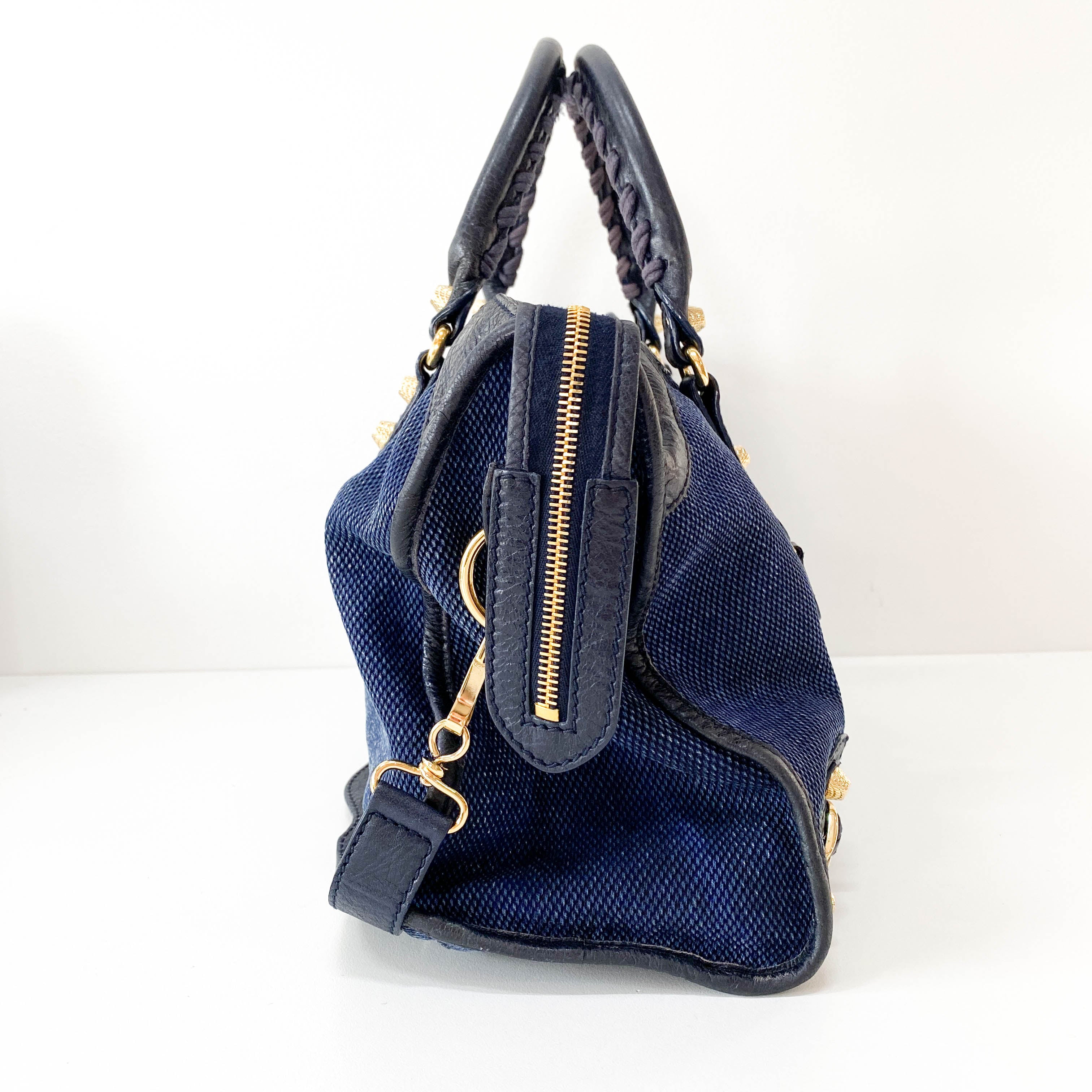 The City Navy Denim Bag