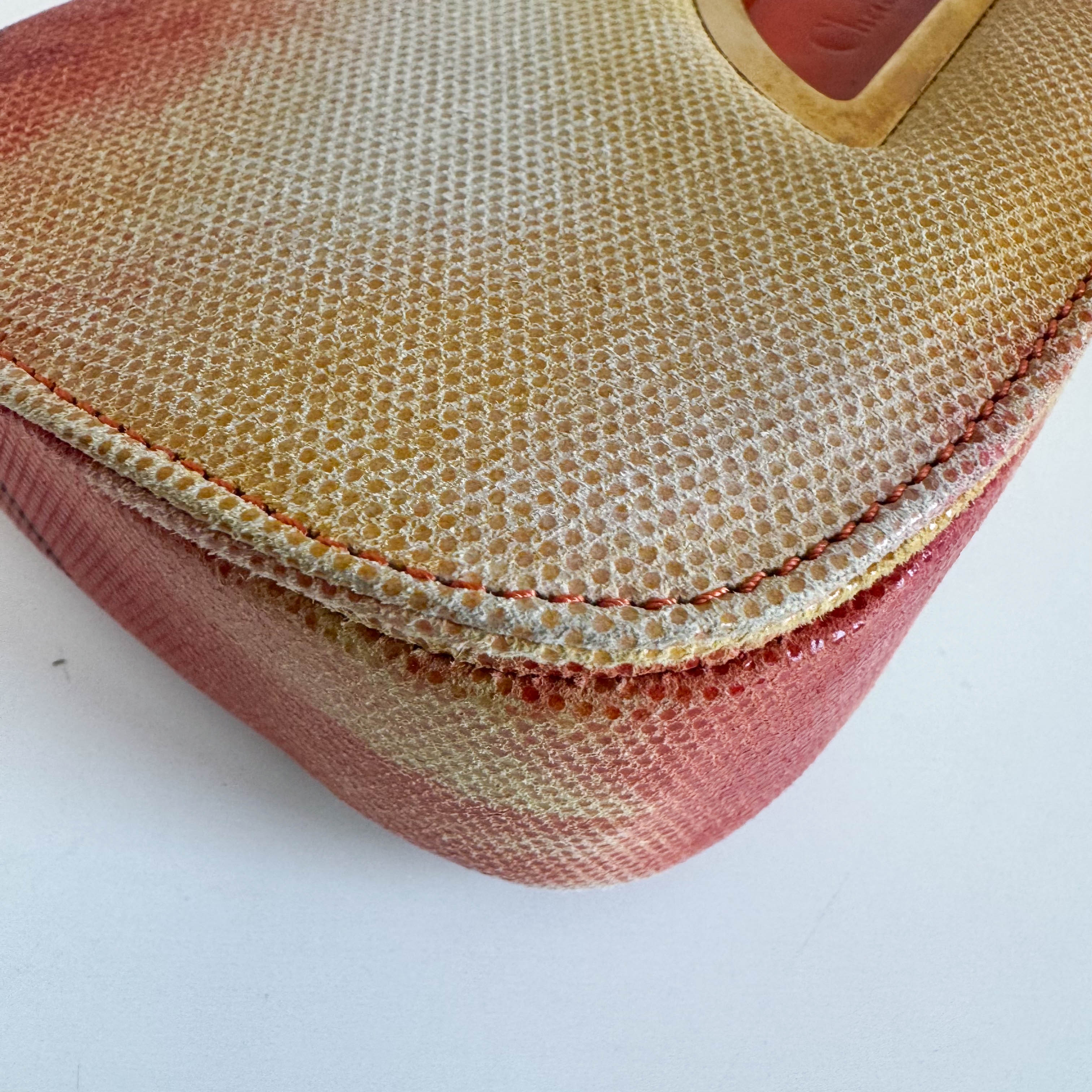 Malice Pearl Mini Leather Orange Shoulder Bag