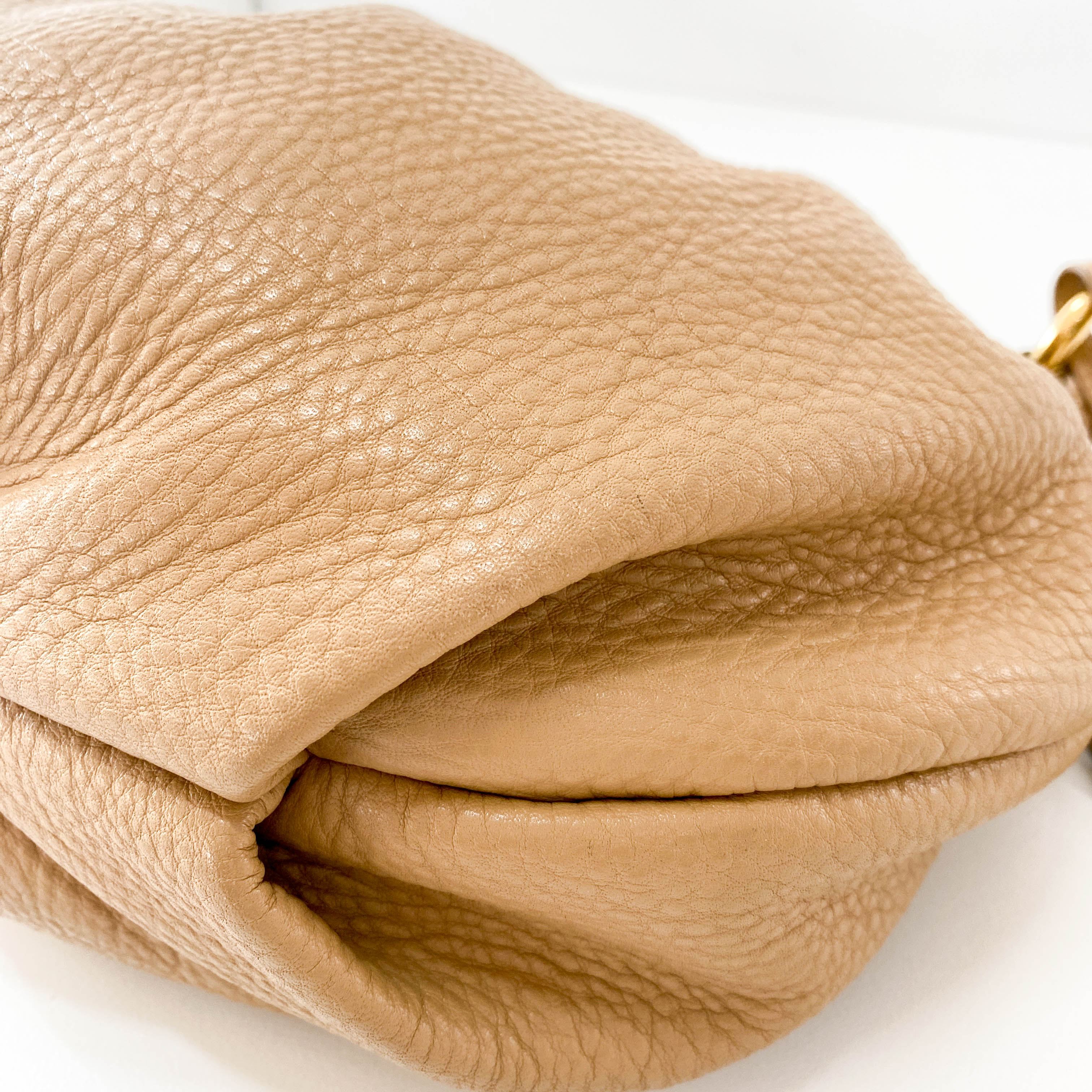 Neutral Leather Shoulder Bag