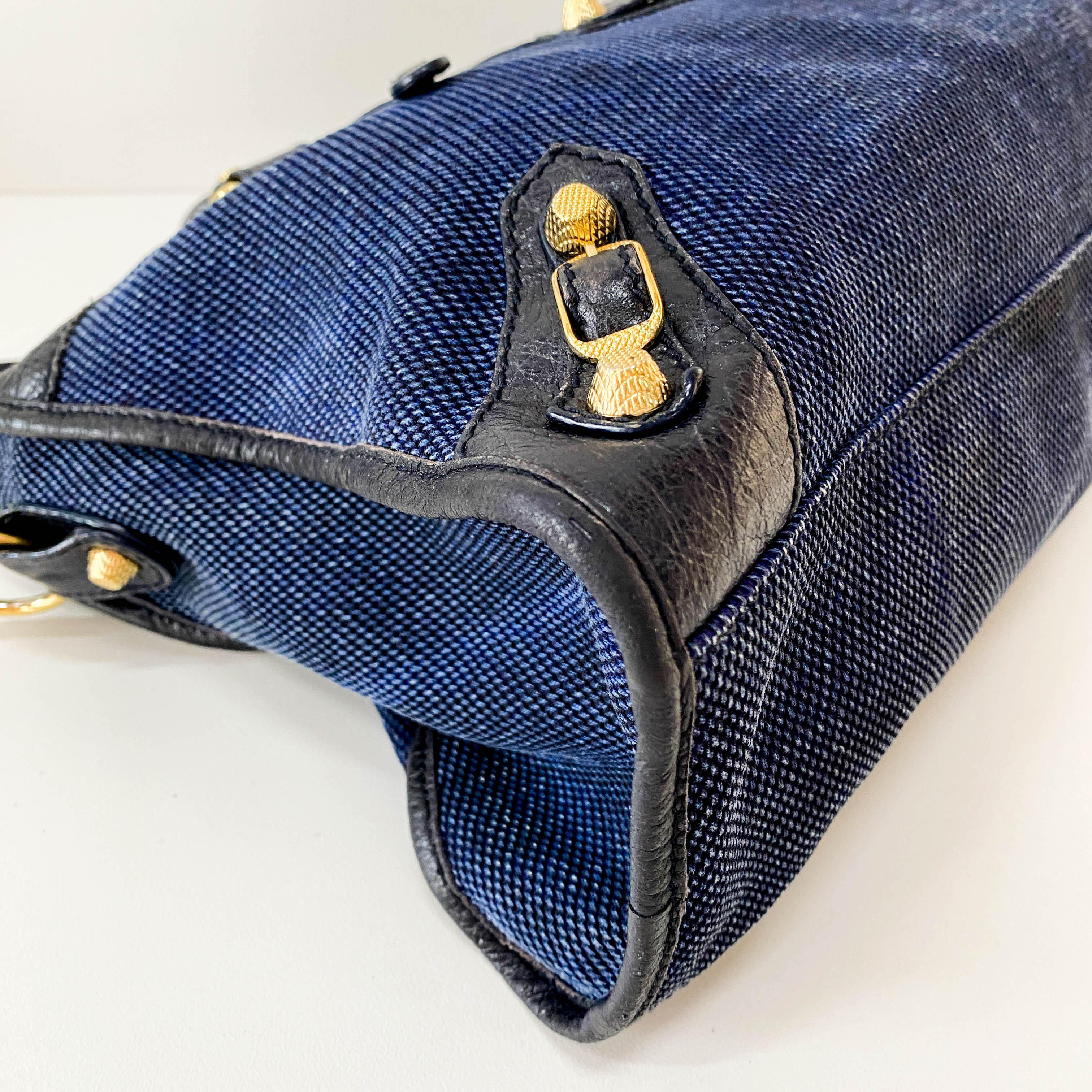 The City Navy Denim Bag