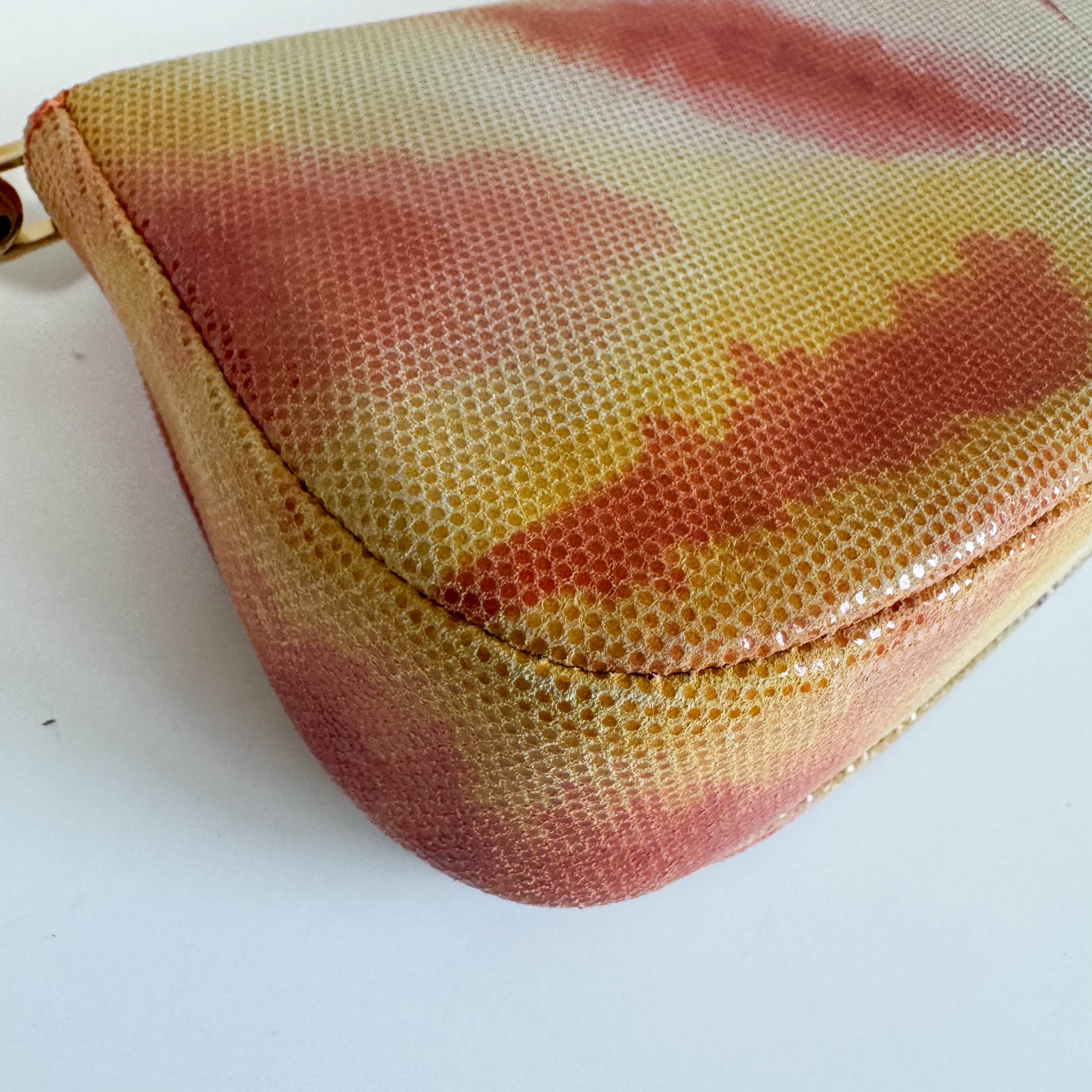 Malice Pearl Mini Leather Orange Shoulder Bag