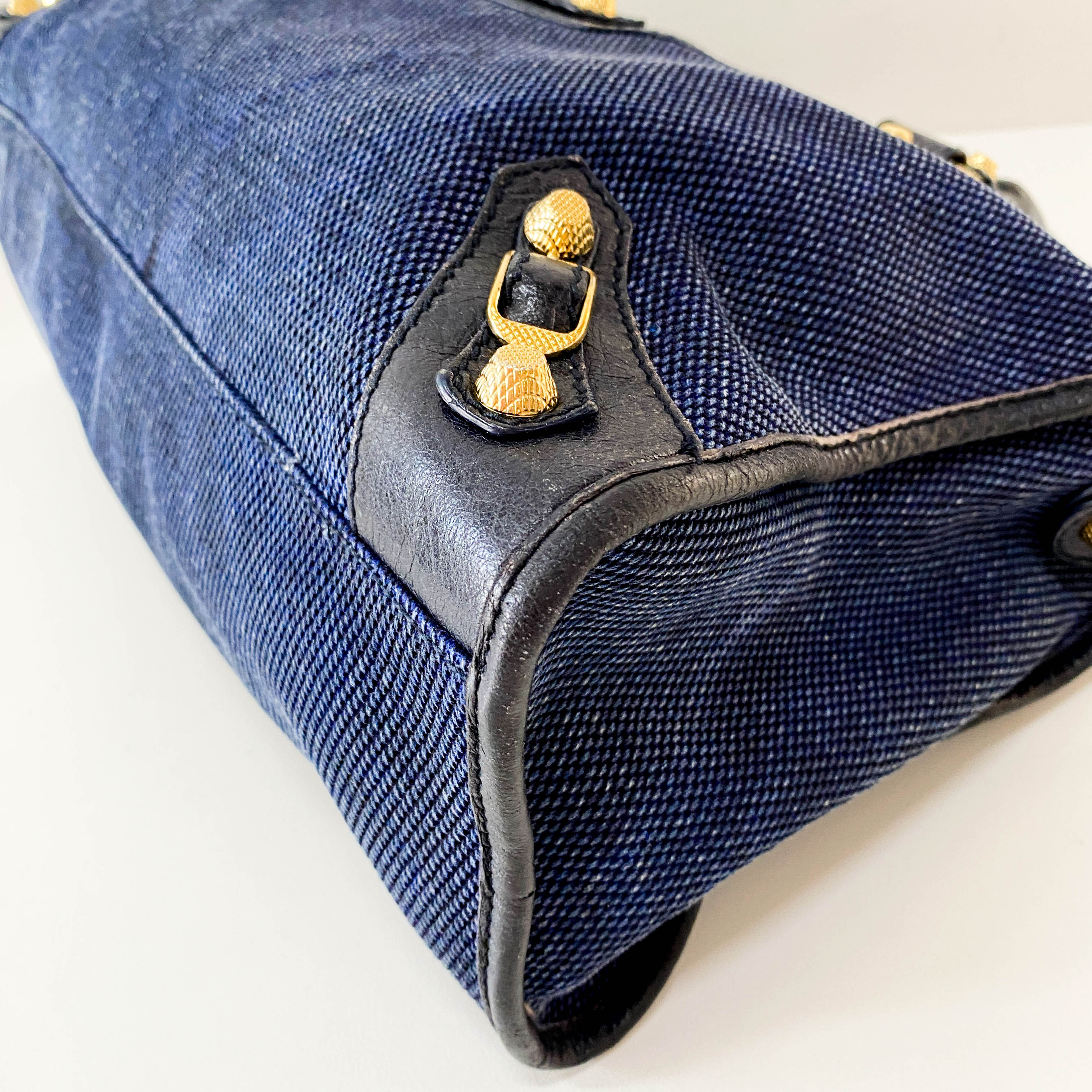 The City Navy Denim Bag