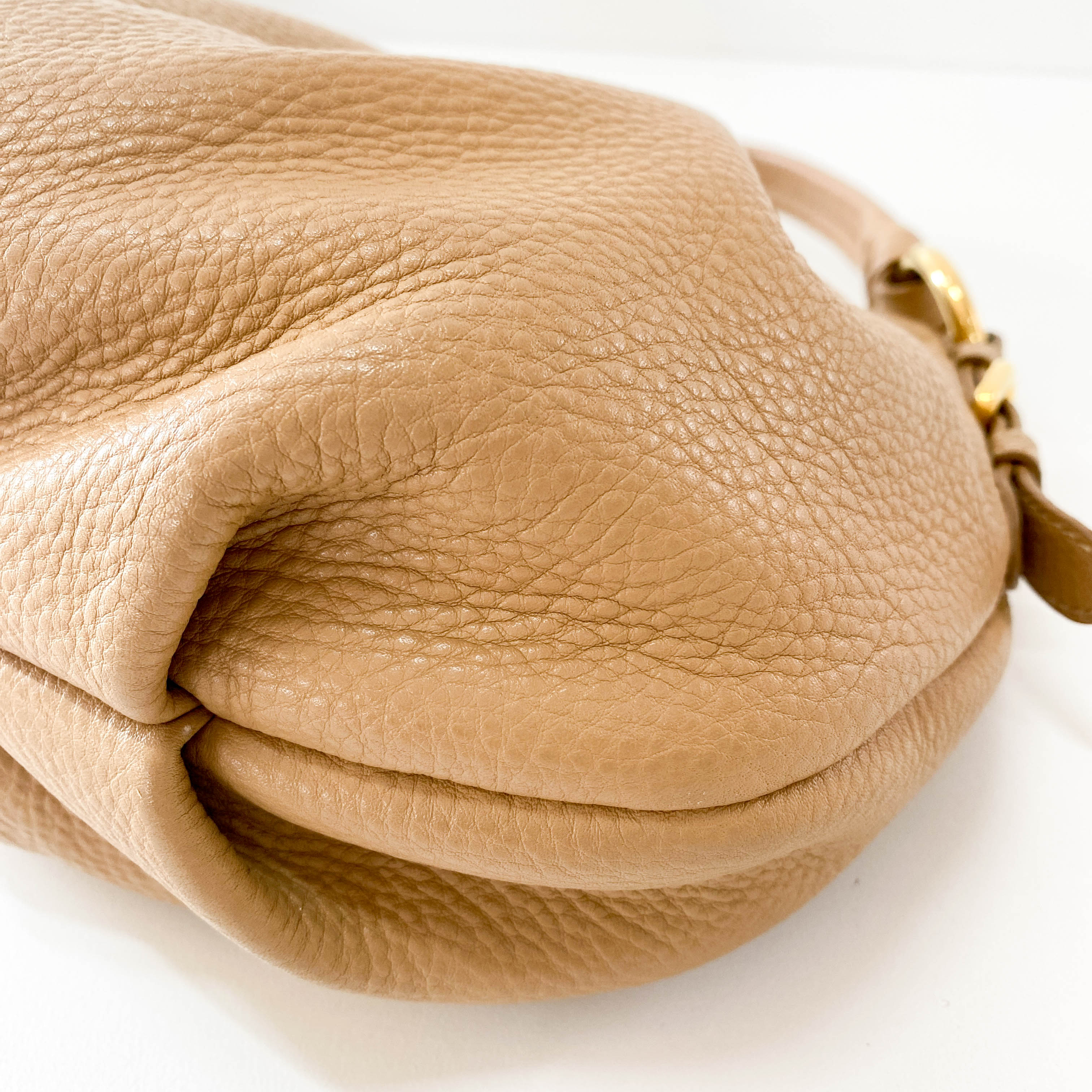 Neutral Leather Shoulder Bag