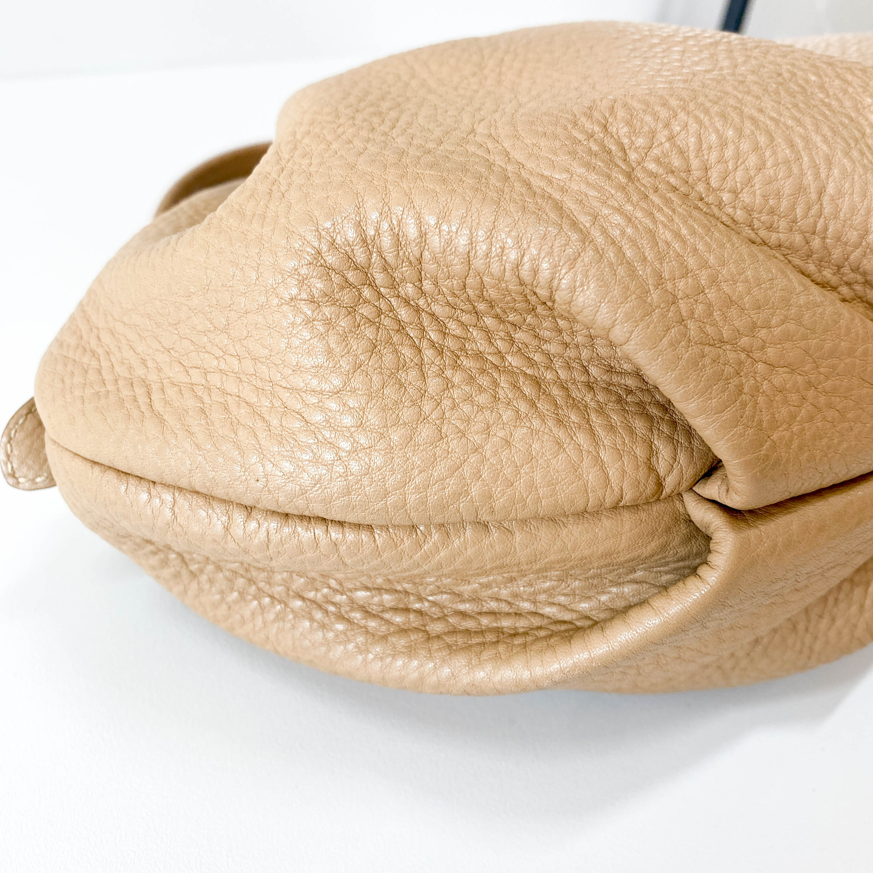 Neutral Leather Shoulder Bag