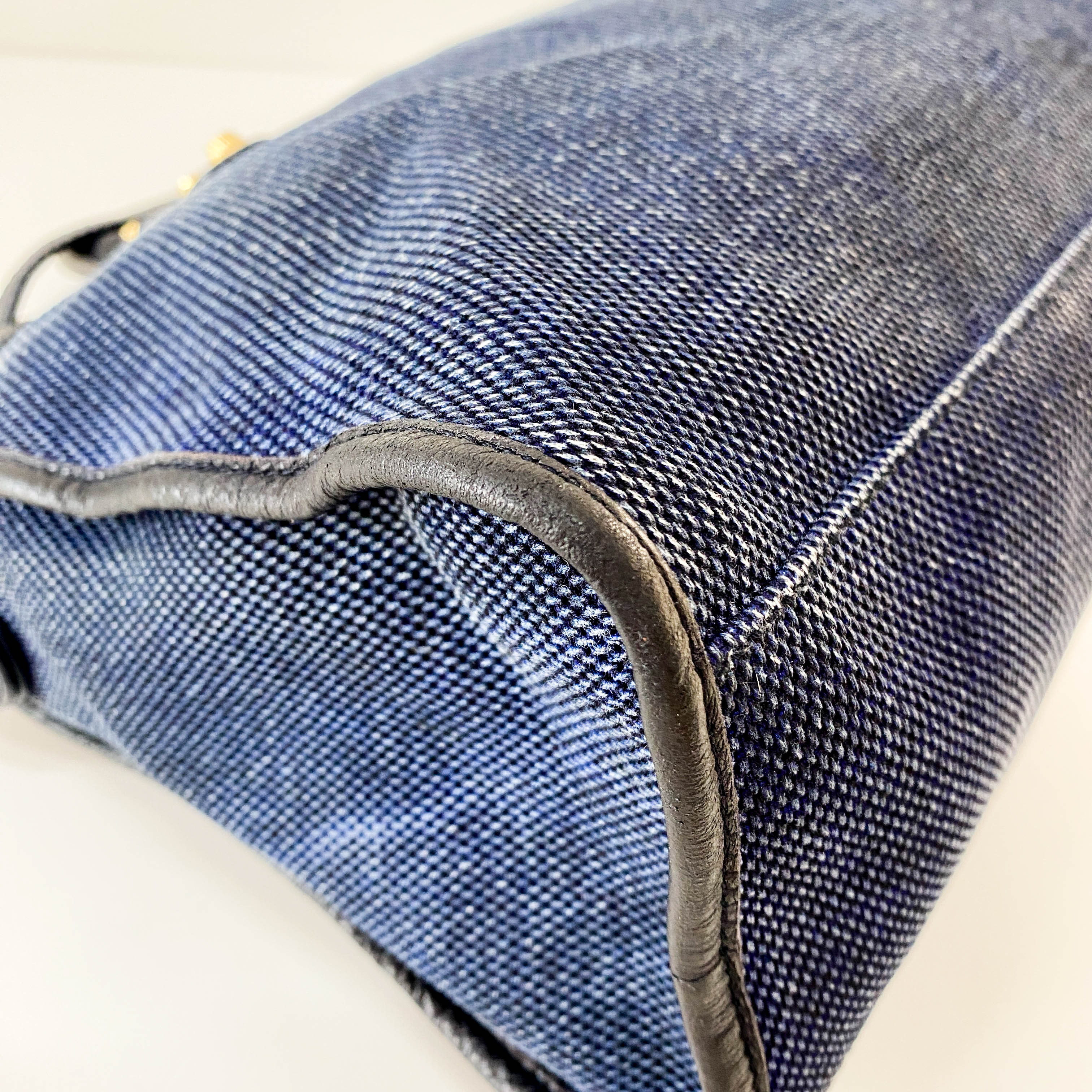 The City Navy Denim Bag