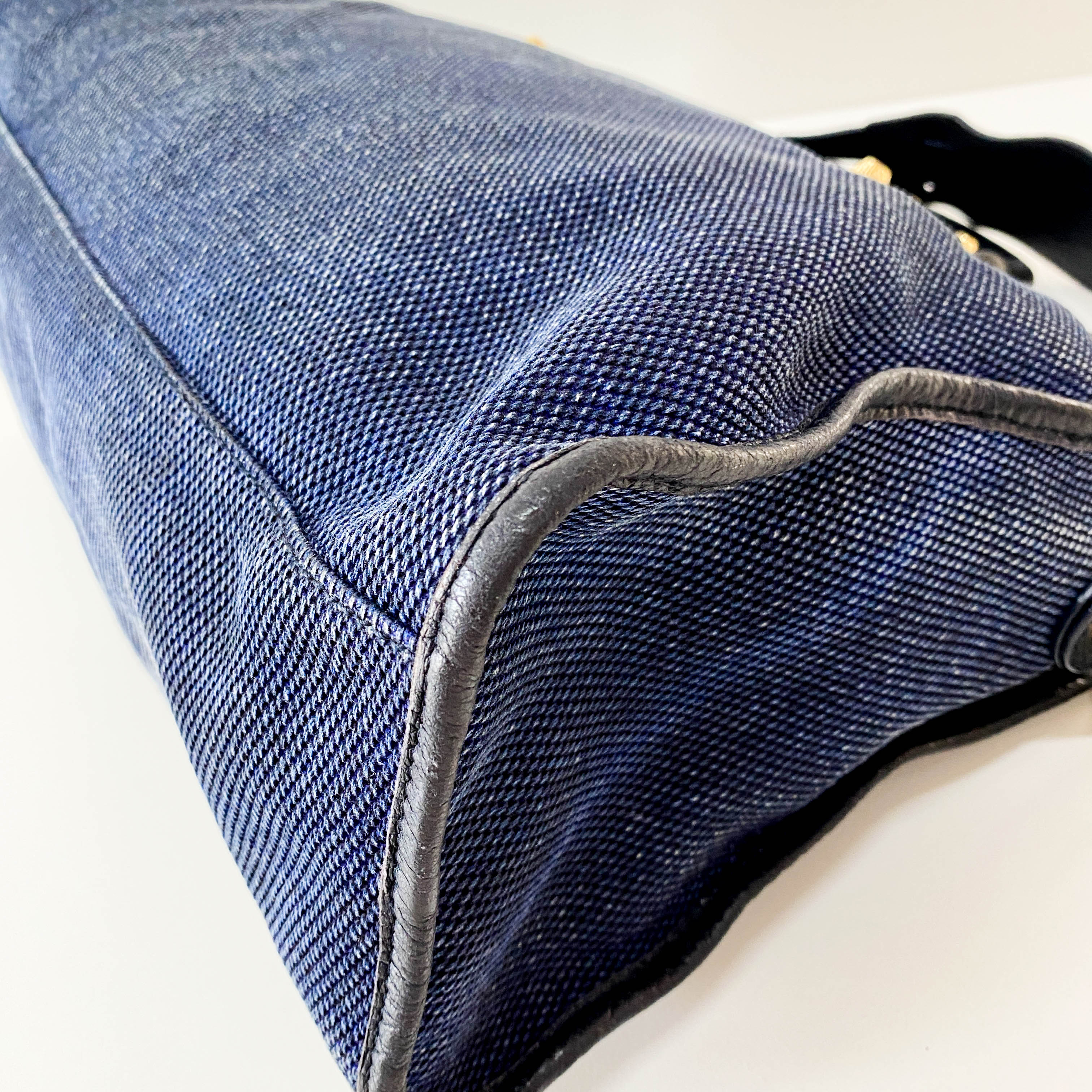 The City Navy Denim Bag