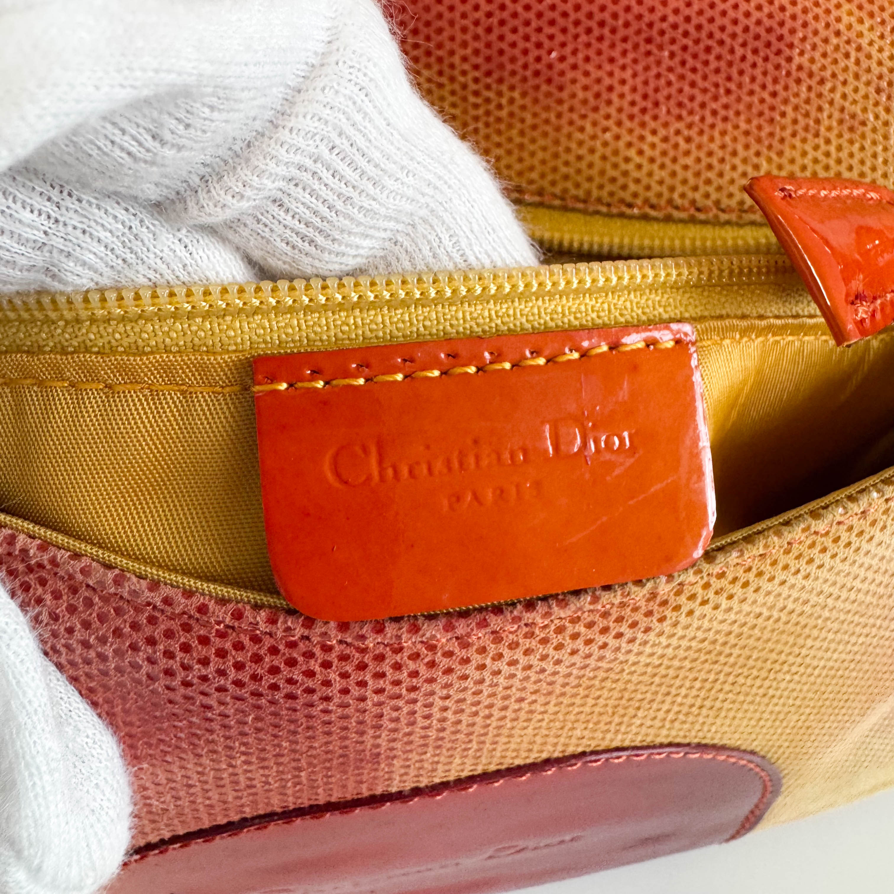 Malice Pearl Mini Leather Orange Shoulder Bag