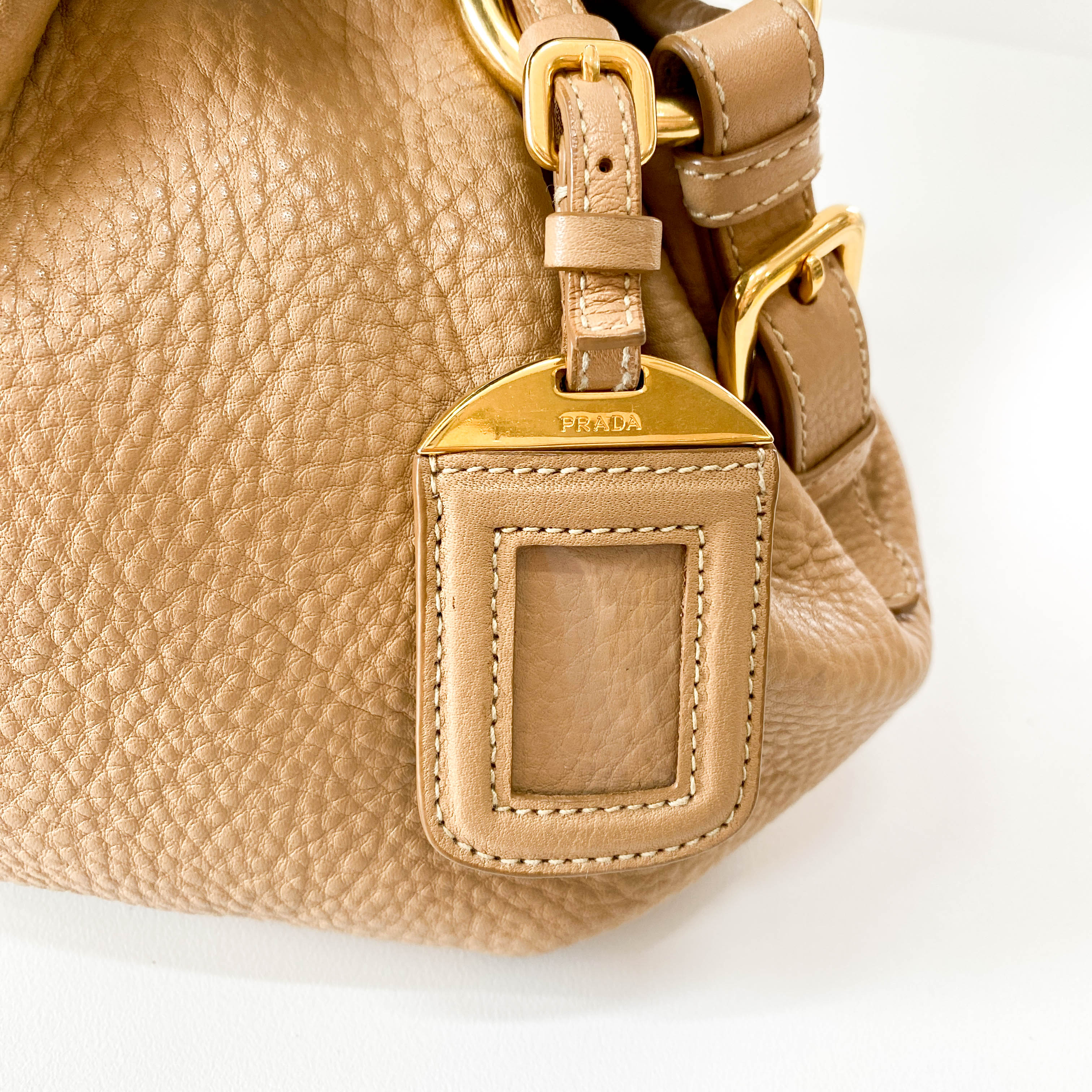 Neutral Leather Shoulder Bag