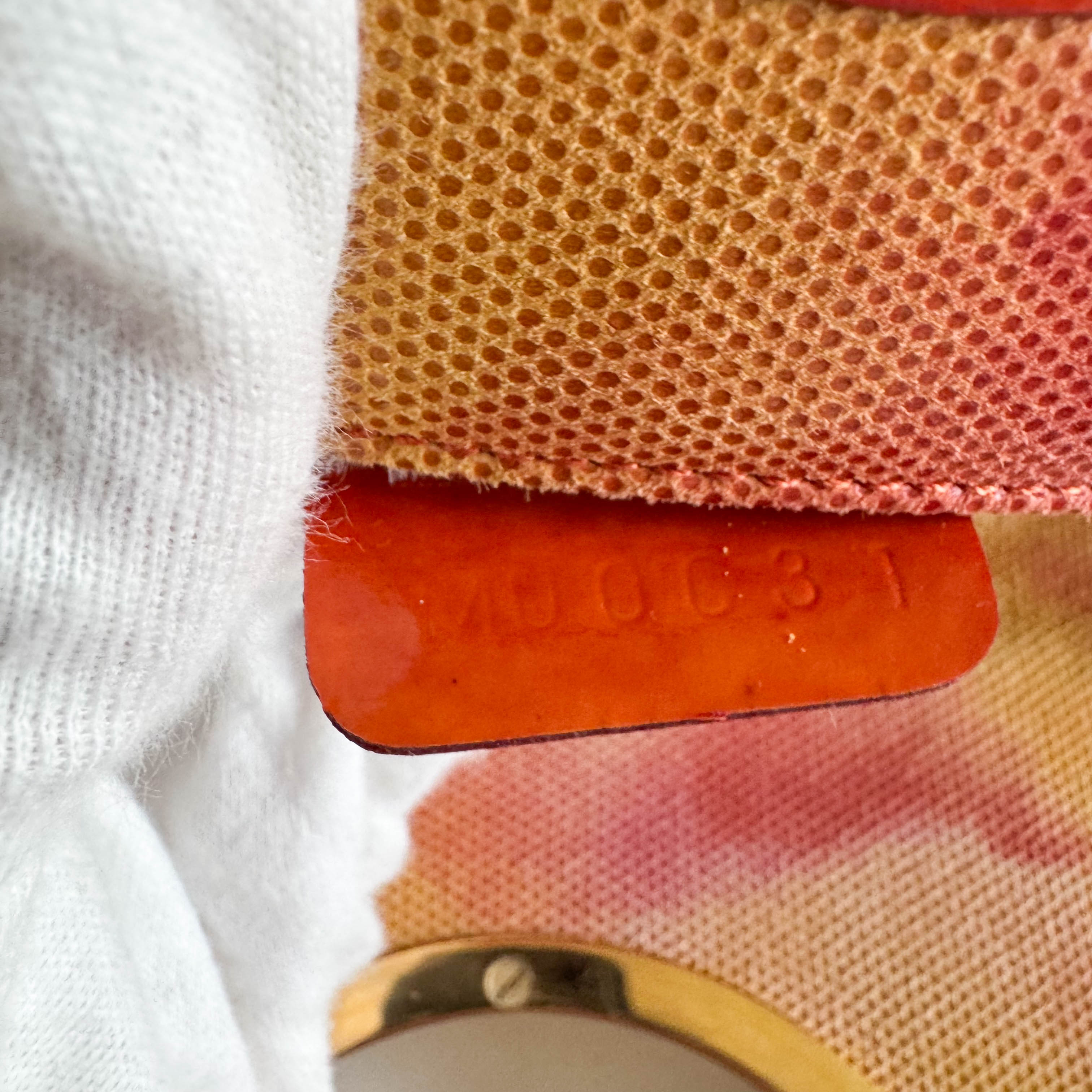 Malice Pearl Mini Leather Orange Shoulder Bag