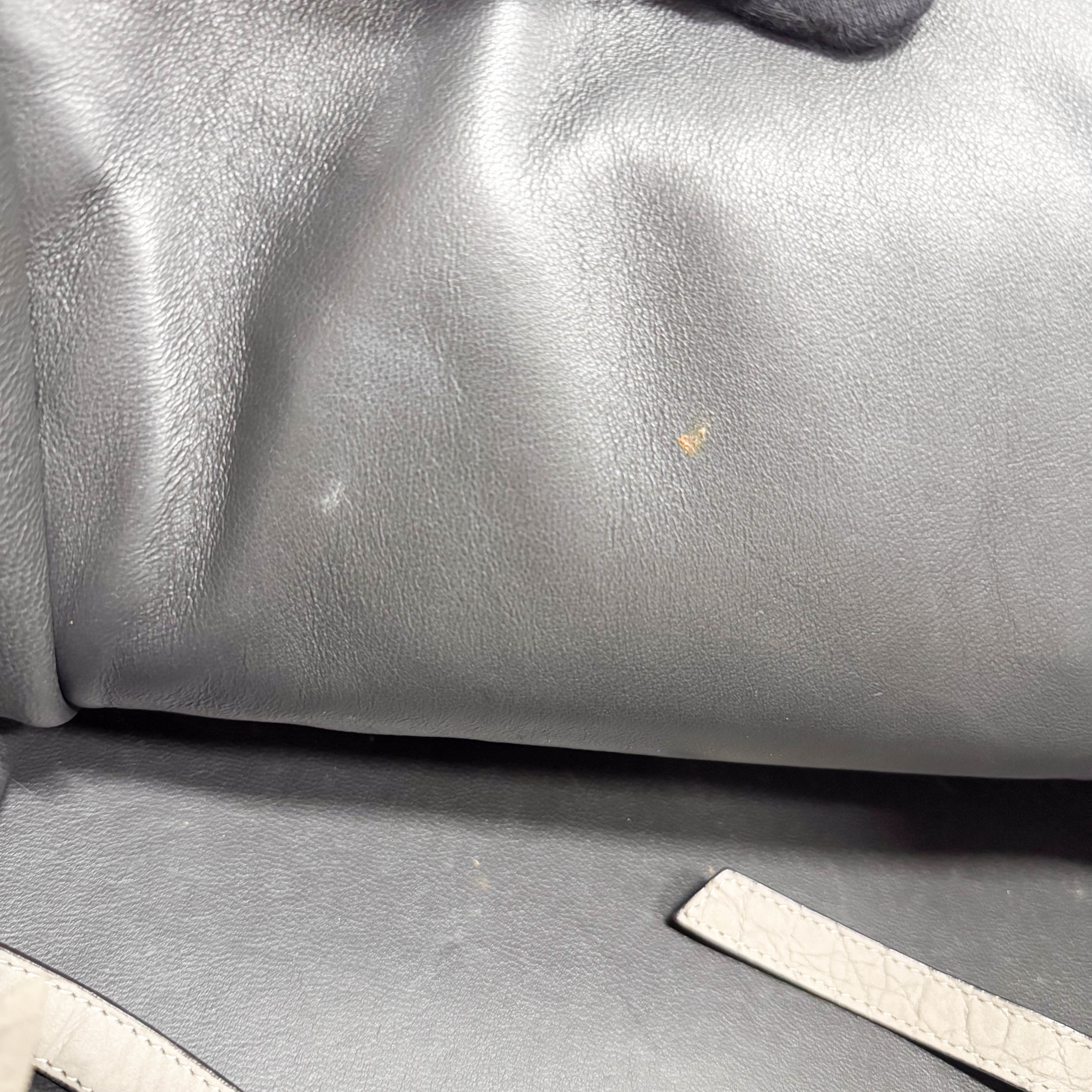 Luggage Grey Embossed Croc Leather Tote Bag