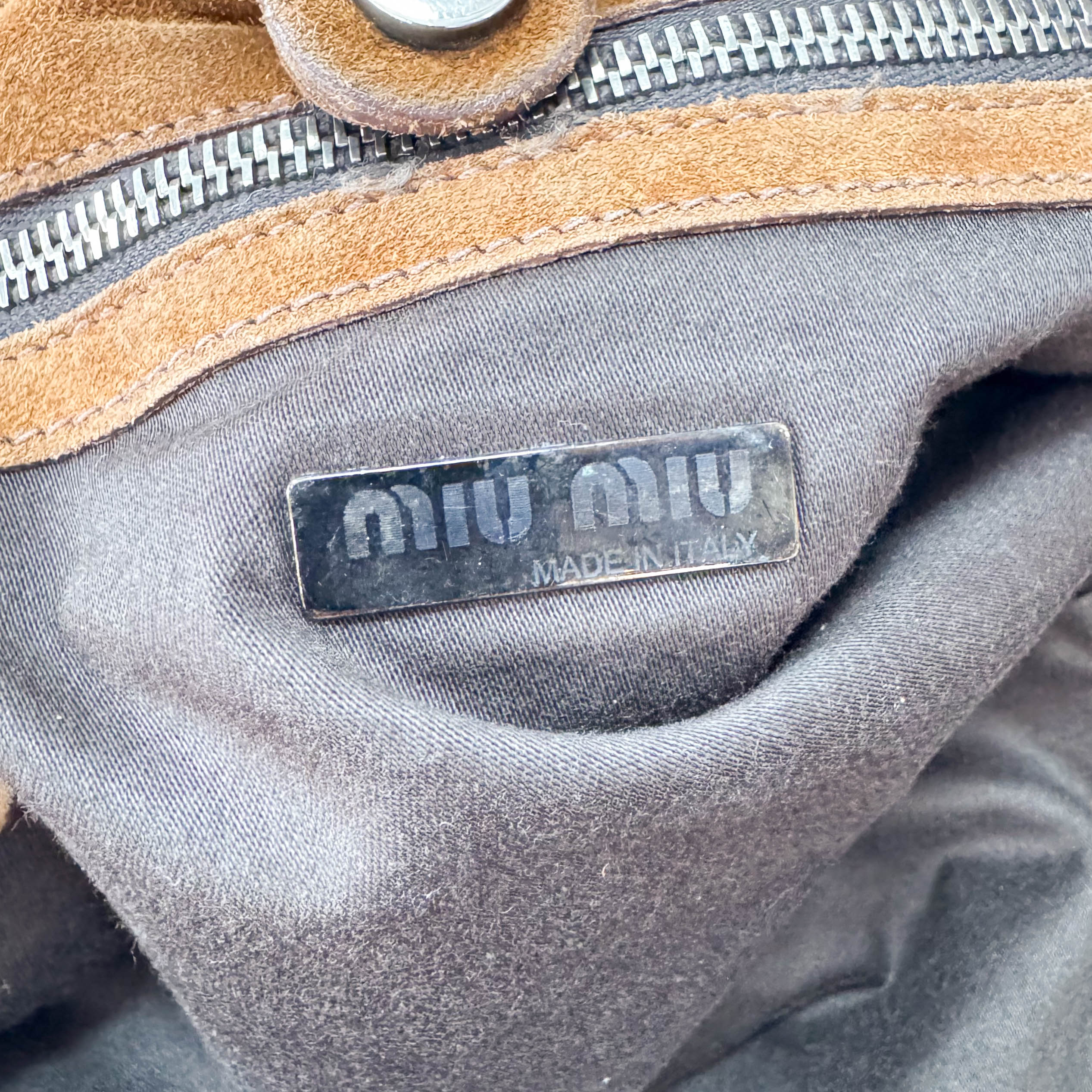 Brown Suede Shoulder Bag