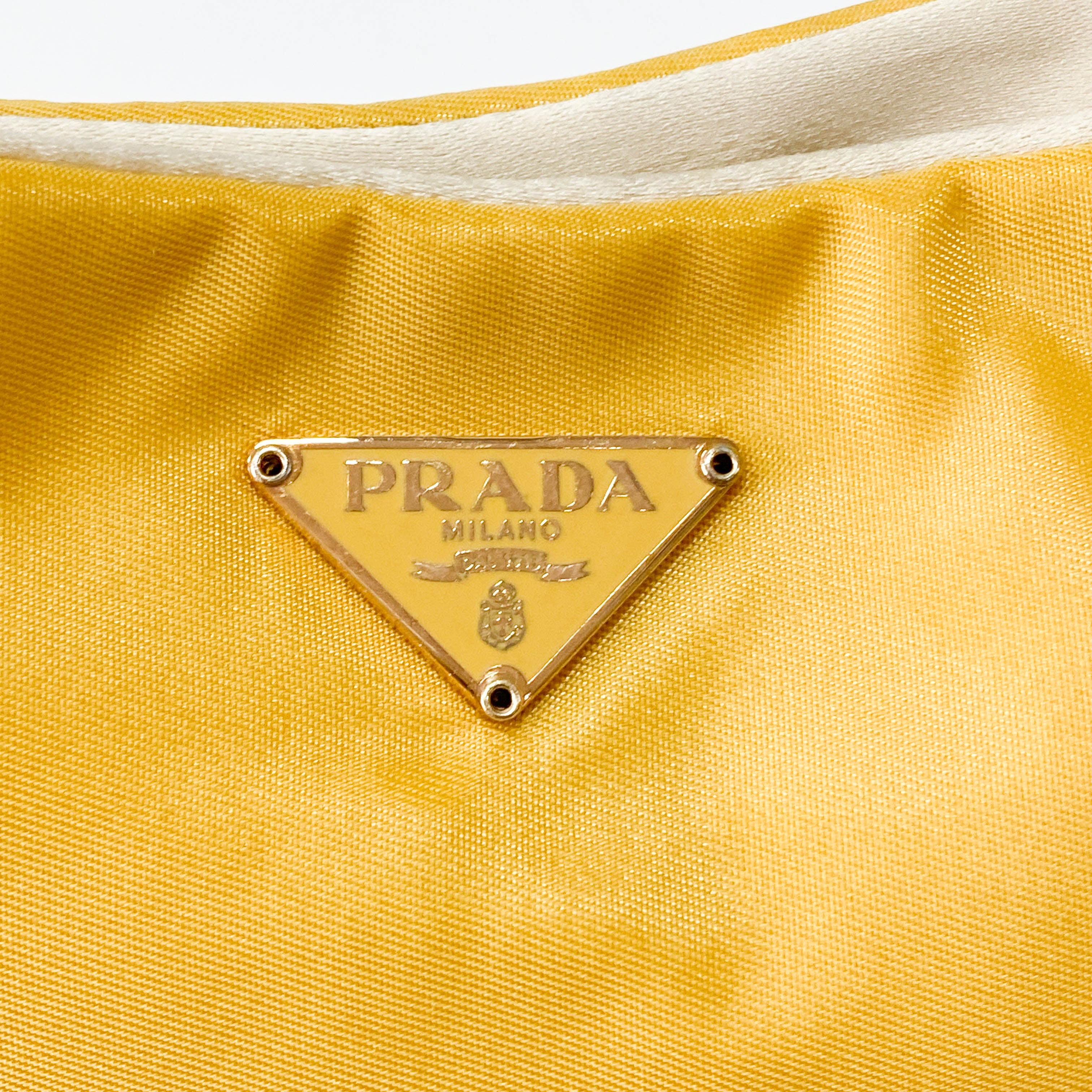 Yellow Nylon Chain Strap Shoulder Bag