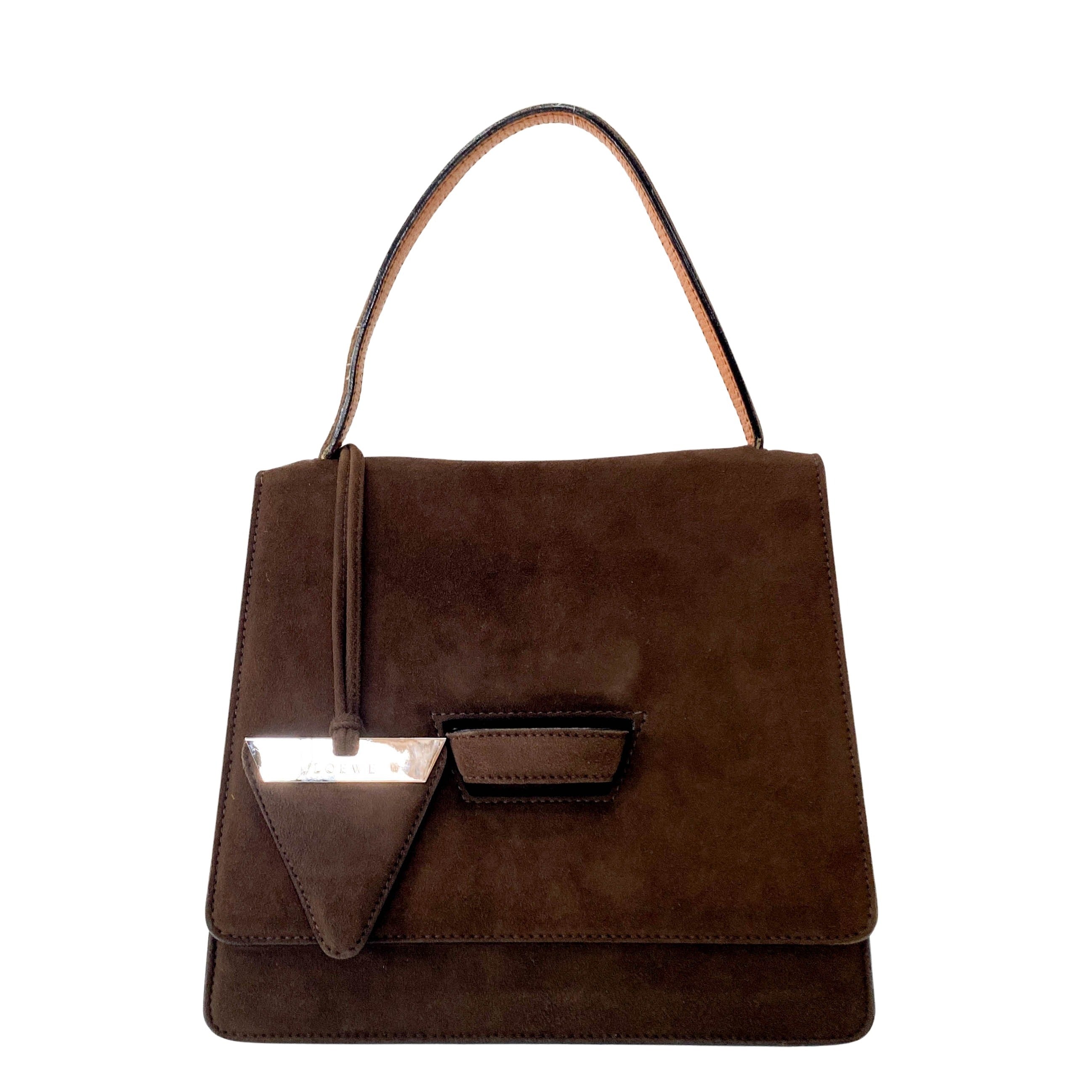 Barcelona Brown Suede Handbag