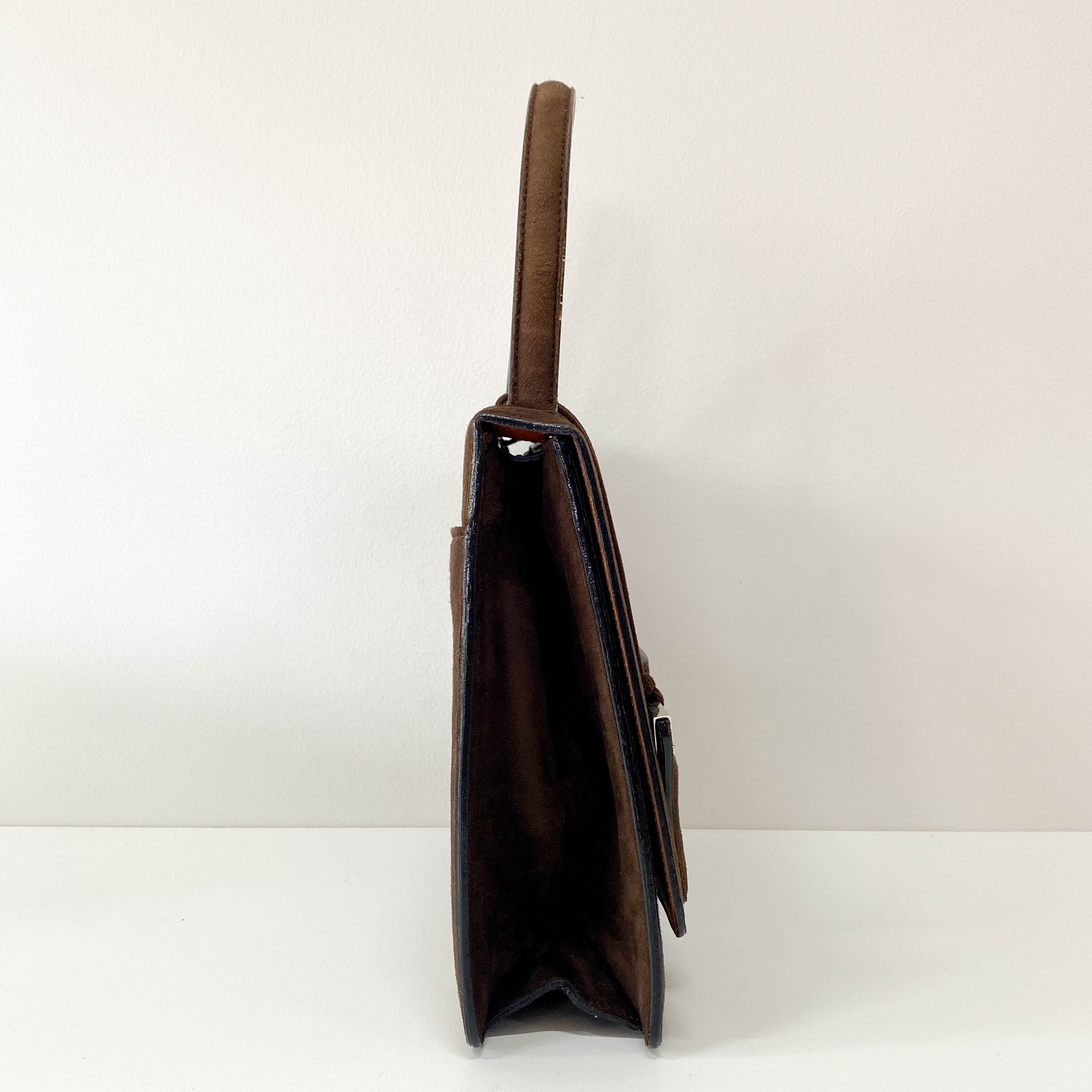 Barcelona Brown Suede Handbag