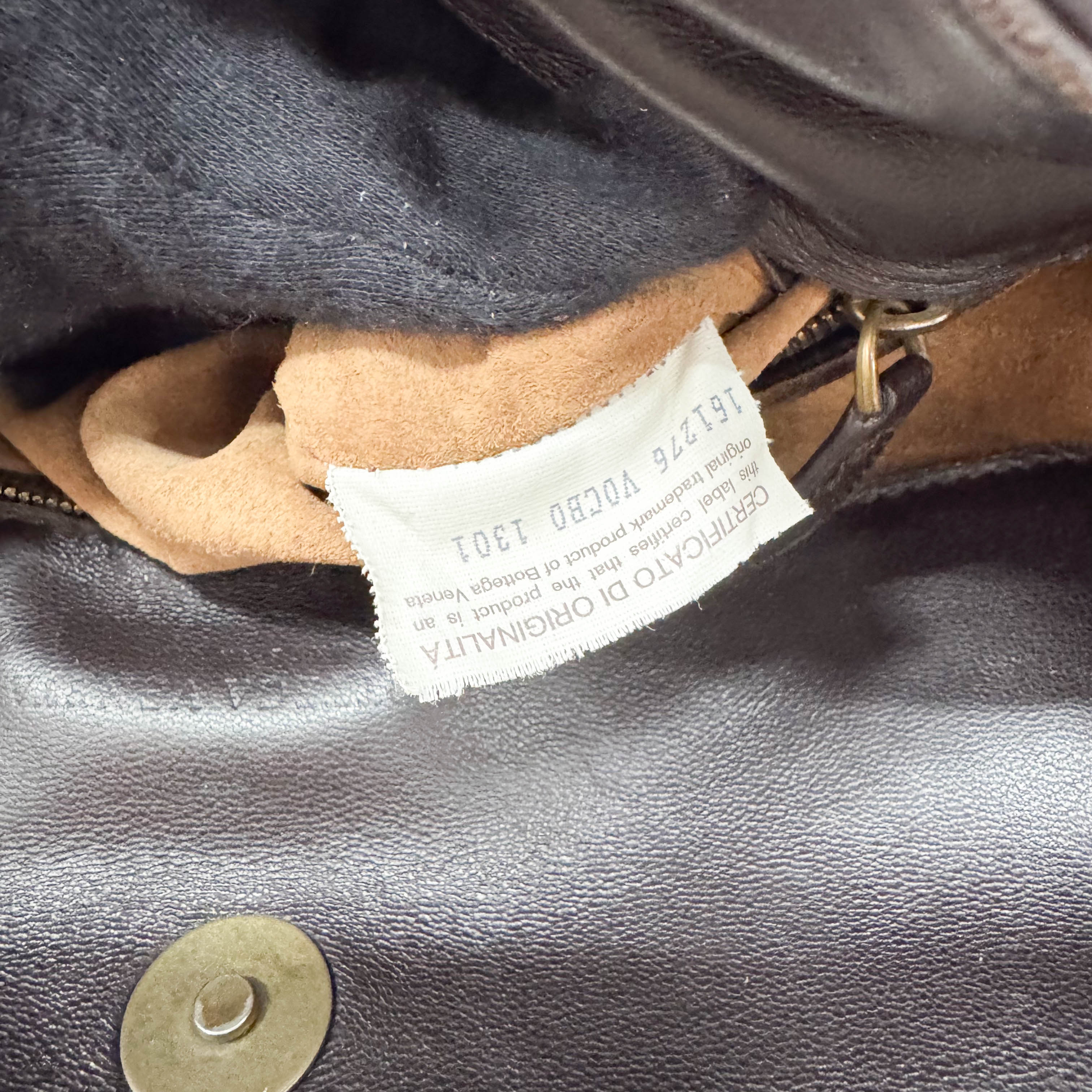 Intrecciato Brown Leather Shoulder Bag