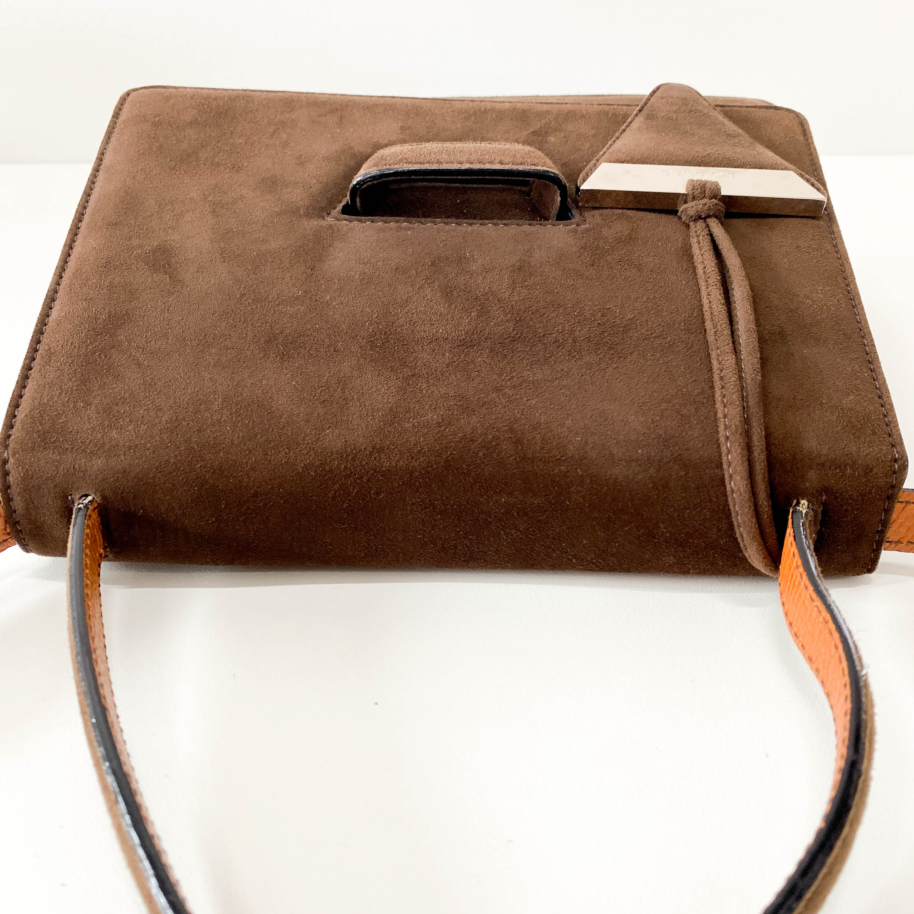 Barcelona Brown Suede Handbag