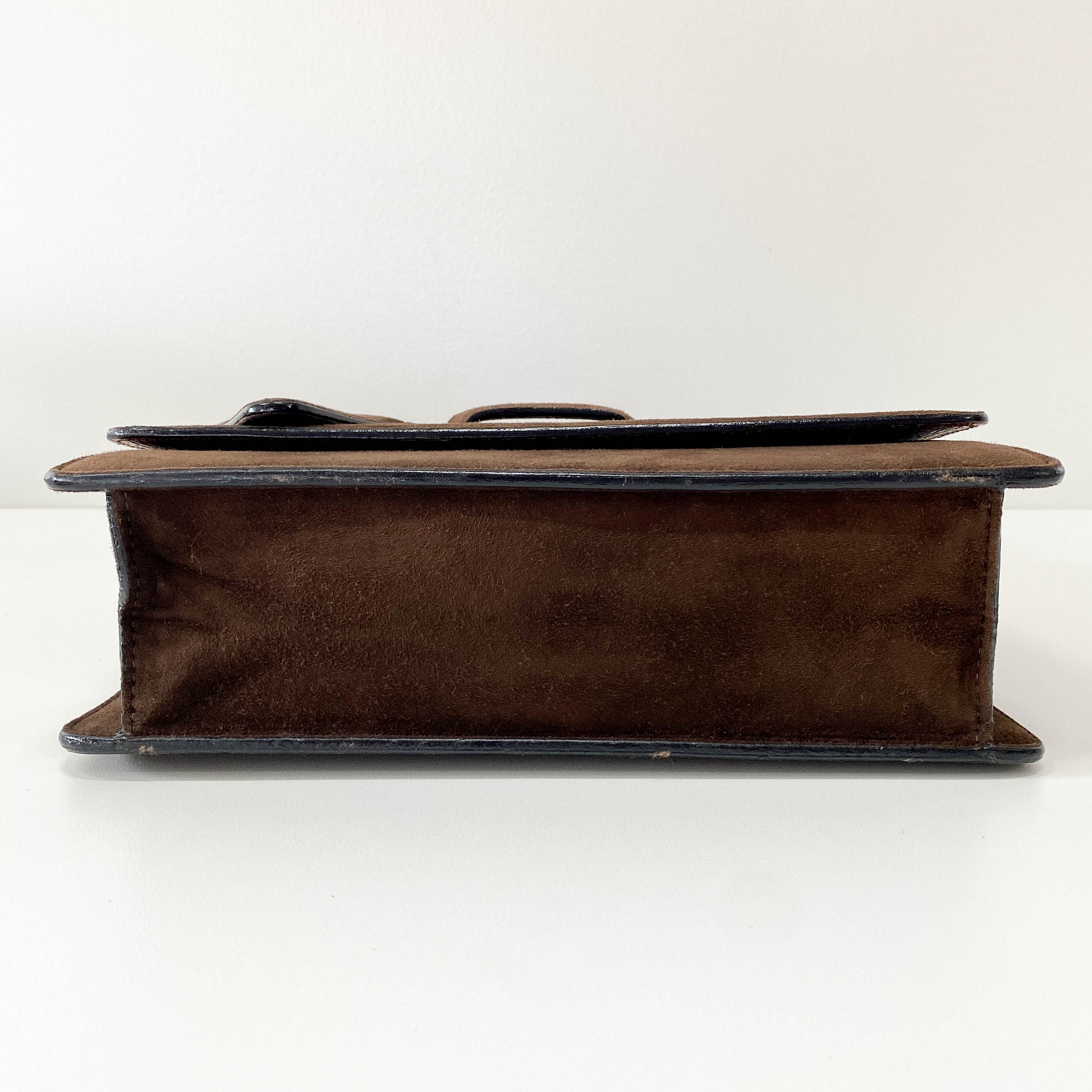 Barcelona Brown Suede Handbag