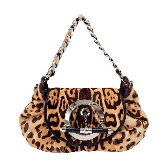 Leopard Print Jazzclub Shoulder Bag w/ Pouch