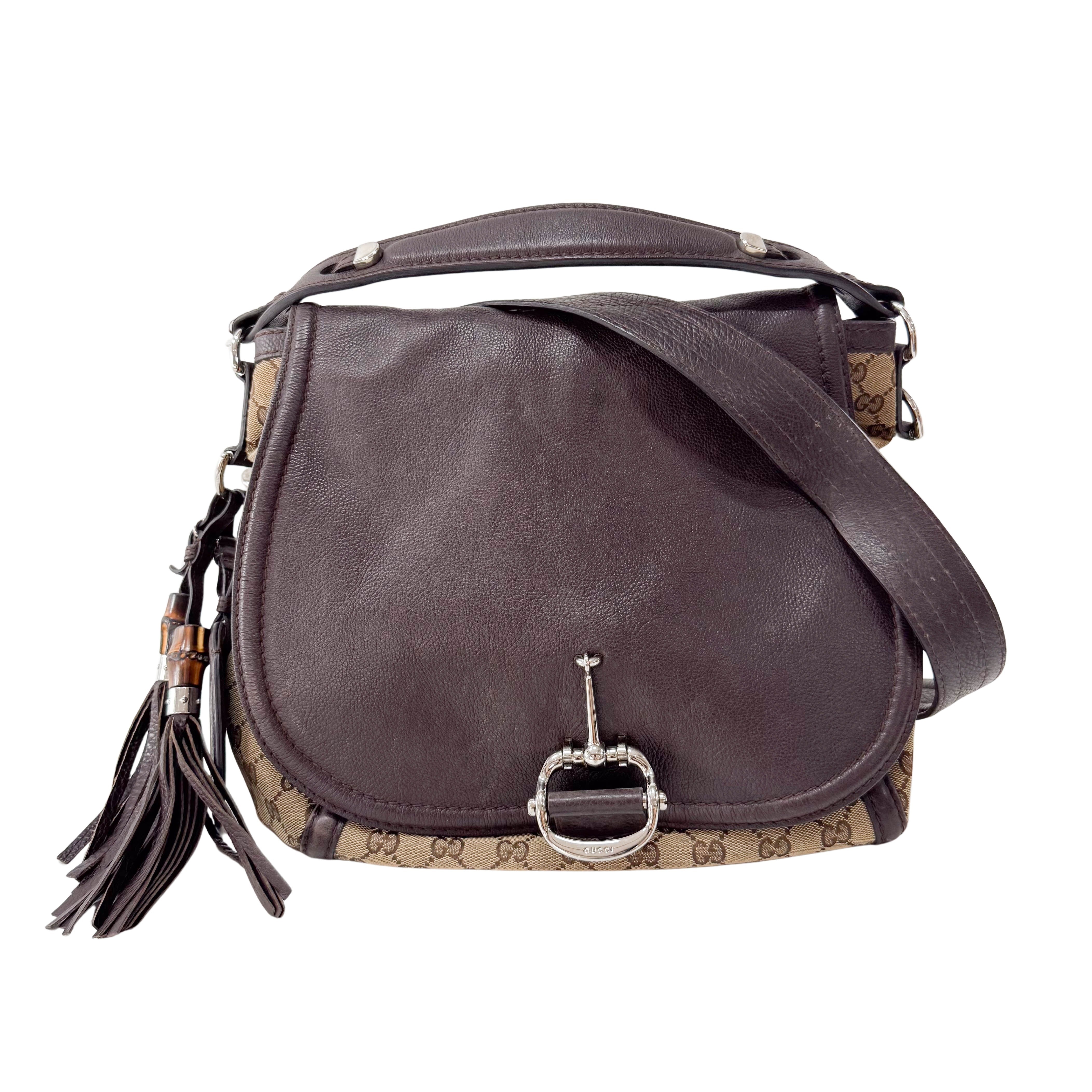Brown GG Canvas Shoulder Bag