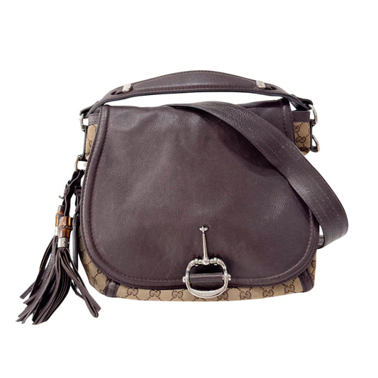 Brown GG Canvas Shoulder Bag
