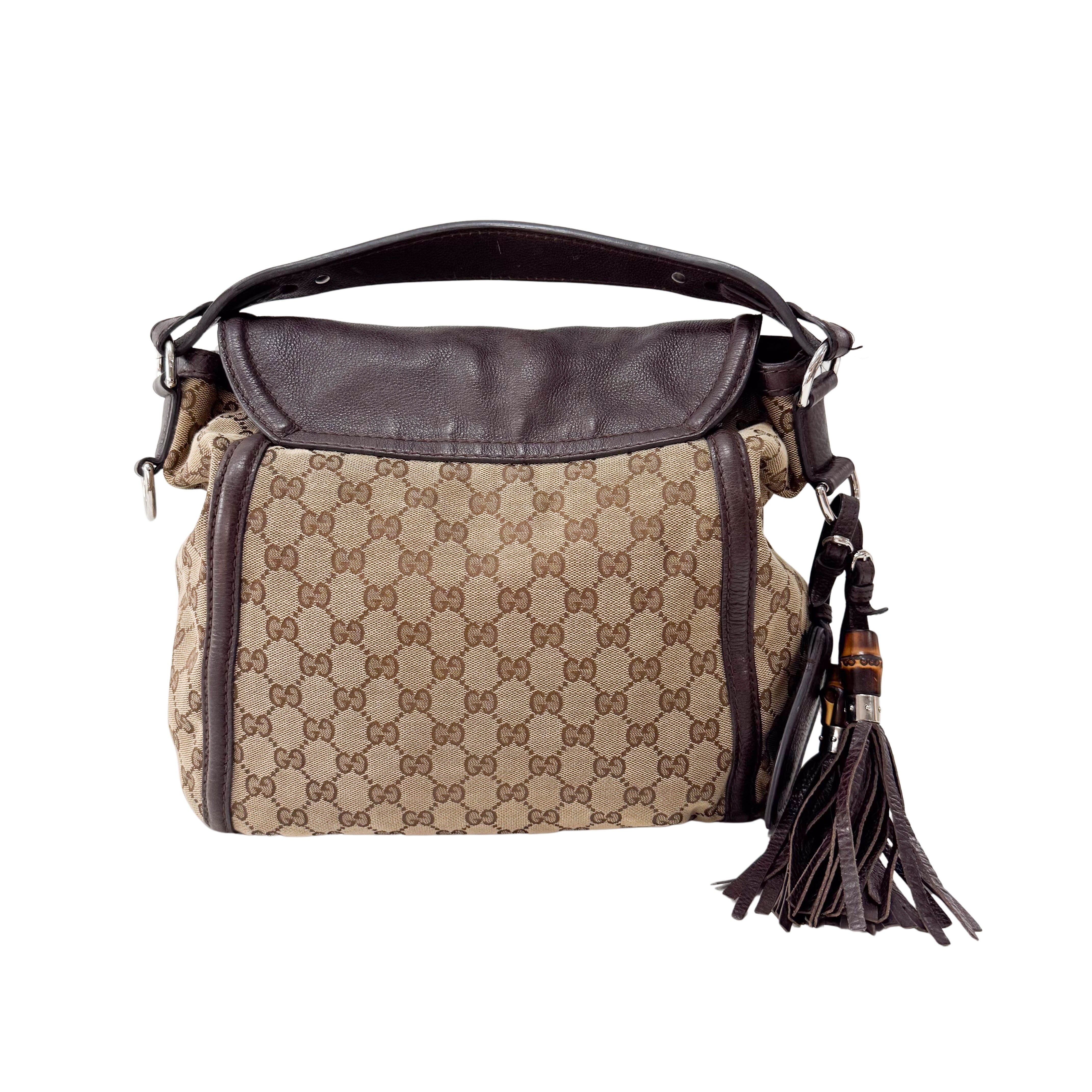 Brown GG Canvas Shoulder Bag