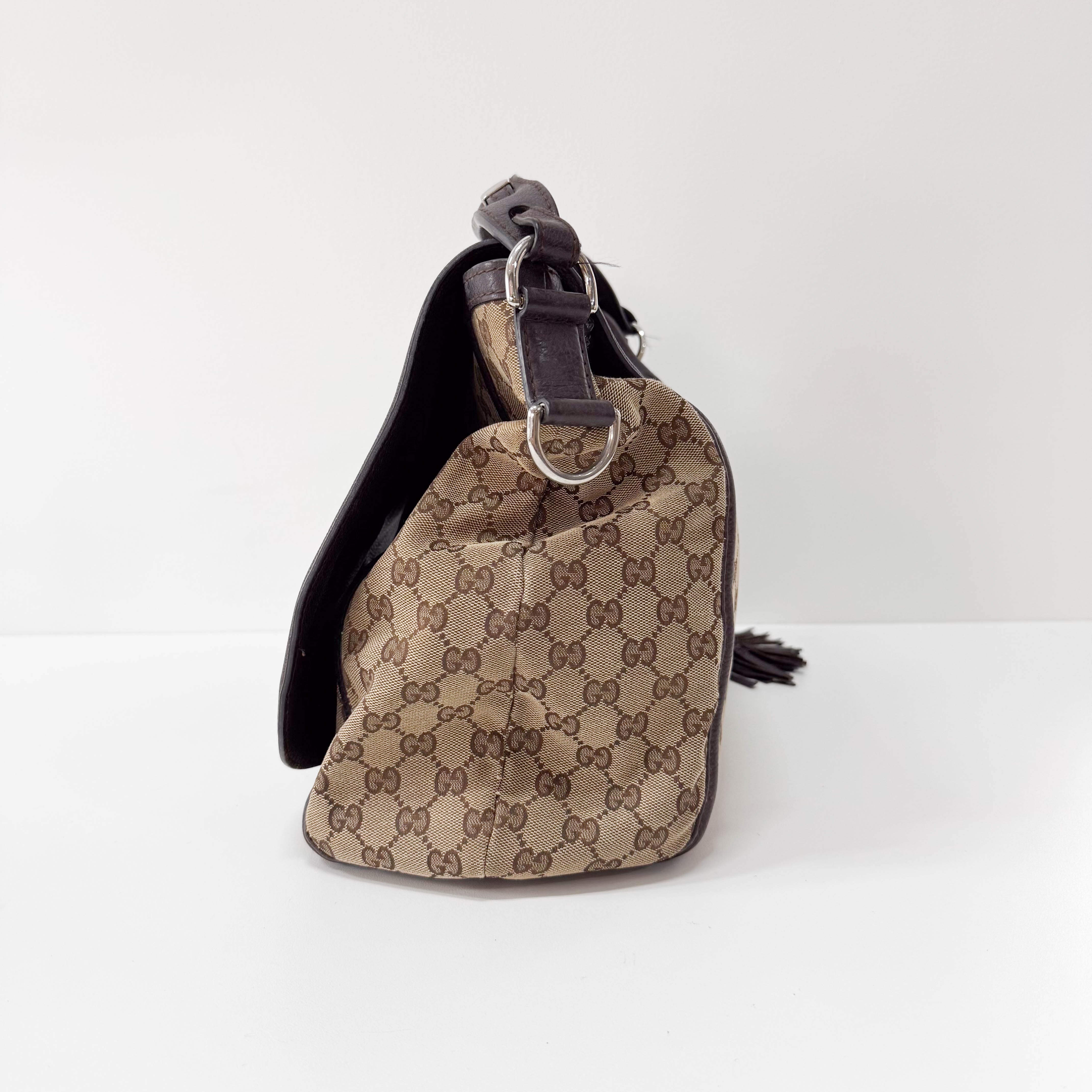 Brown GG Canvas Shoulder Bag